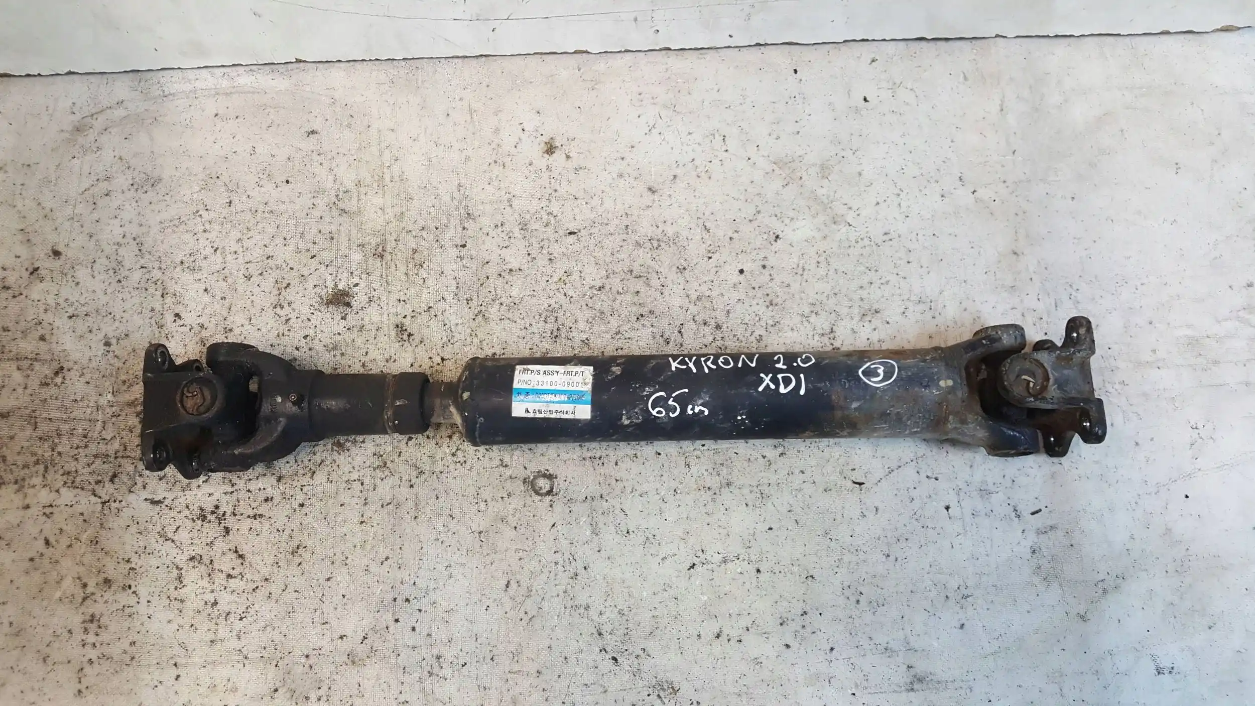 WAŁ NAPĘDOWY PRZÓD KRÓTKI 3310009001 65CM SSANGYONG KYRON 2.0 XDI 05-