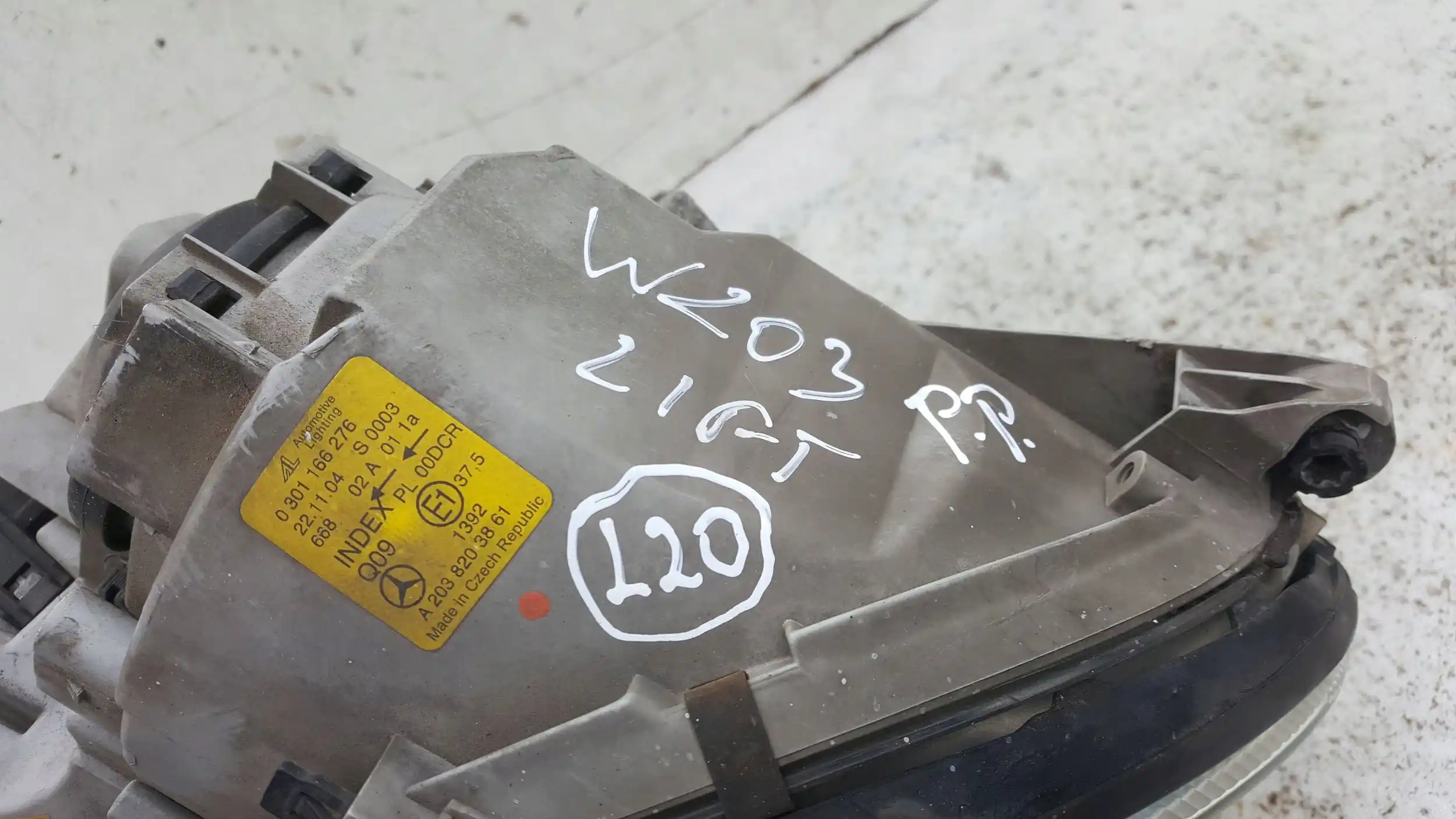 LAMPA PRAWY PRZÓD XENON 0301166276 PRZETWORNICA MERCEDES W203 LIFT 04-07