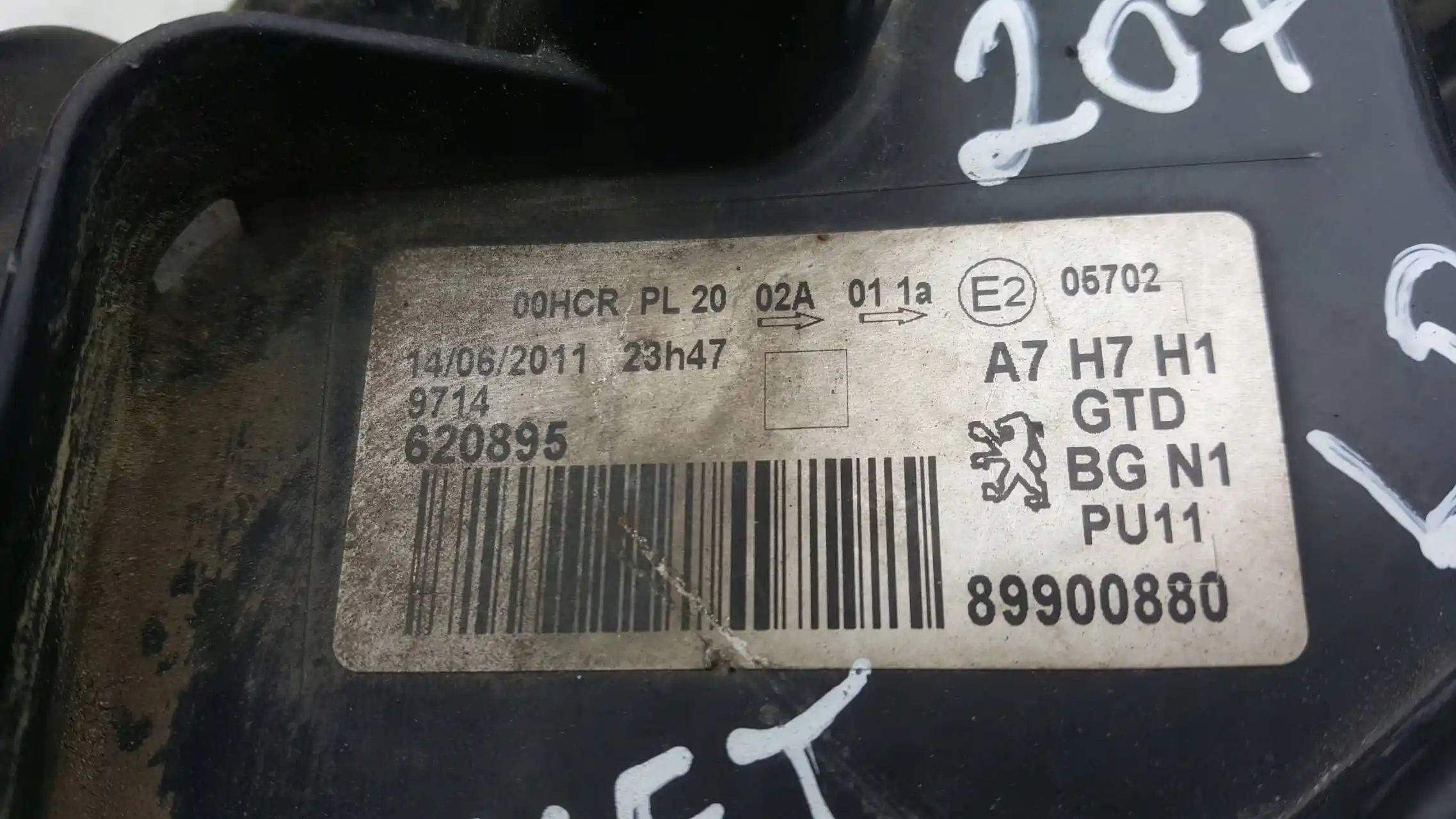 LAMPA LEWY PRZÓD PRZEDNIA 89900880 PEUGEOT 207 LIFT 09-12