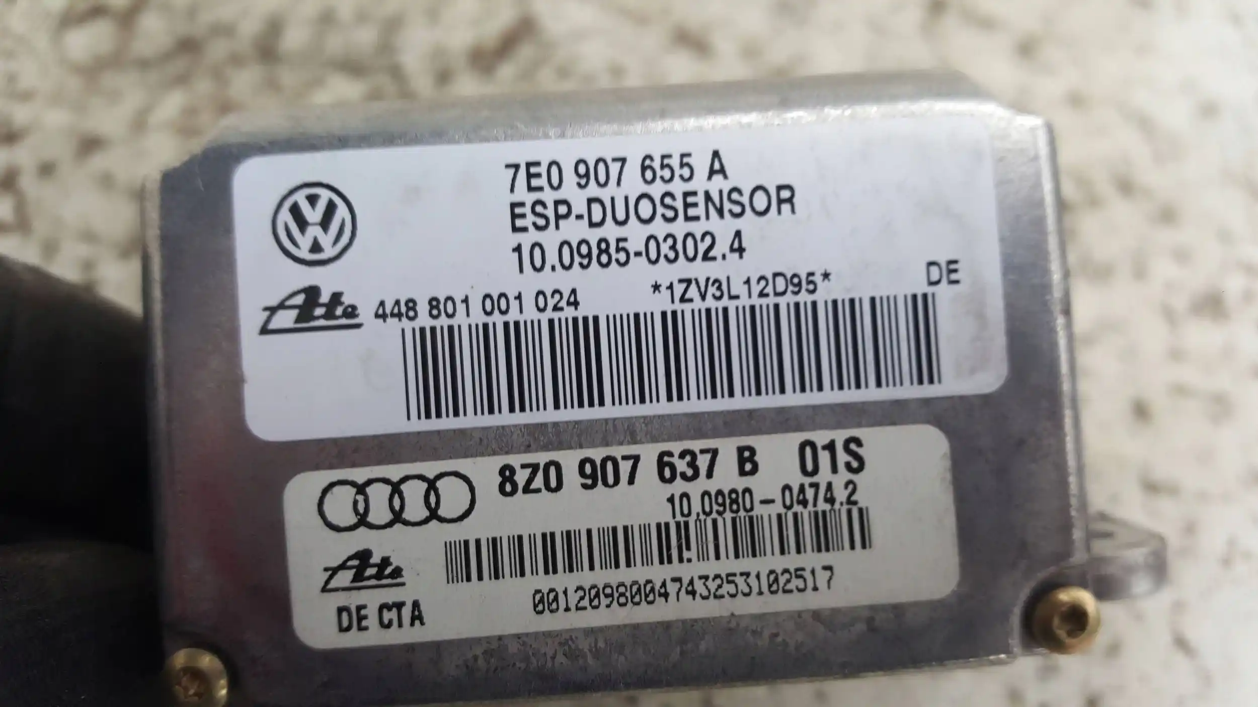 MODUŁ CZUJNIK ESP 8Z0907637B 7E0907655A AUDI A2 99-