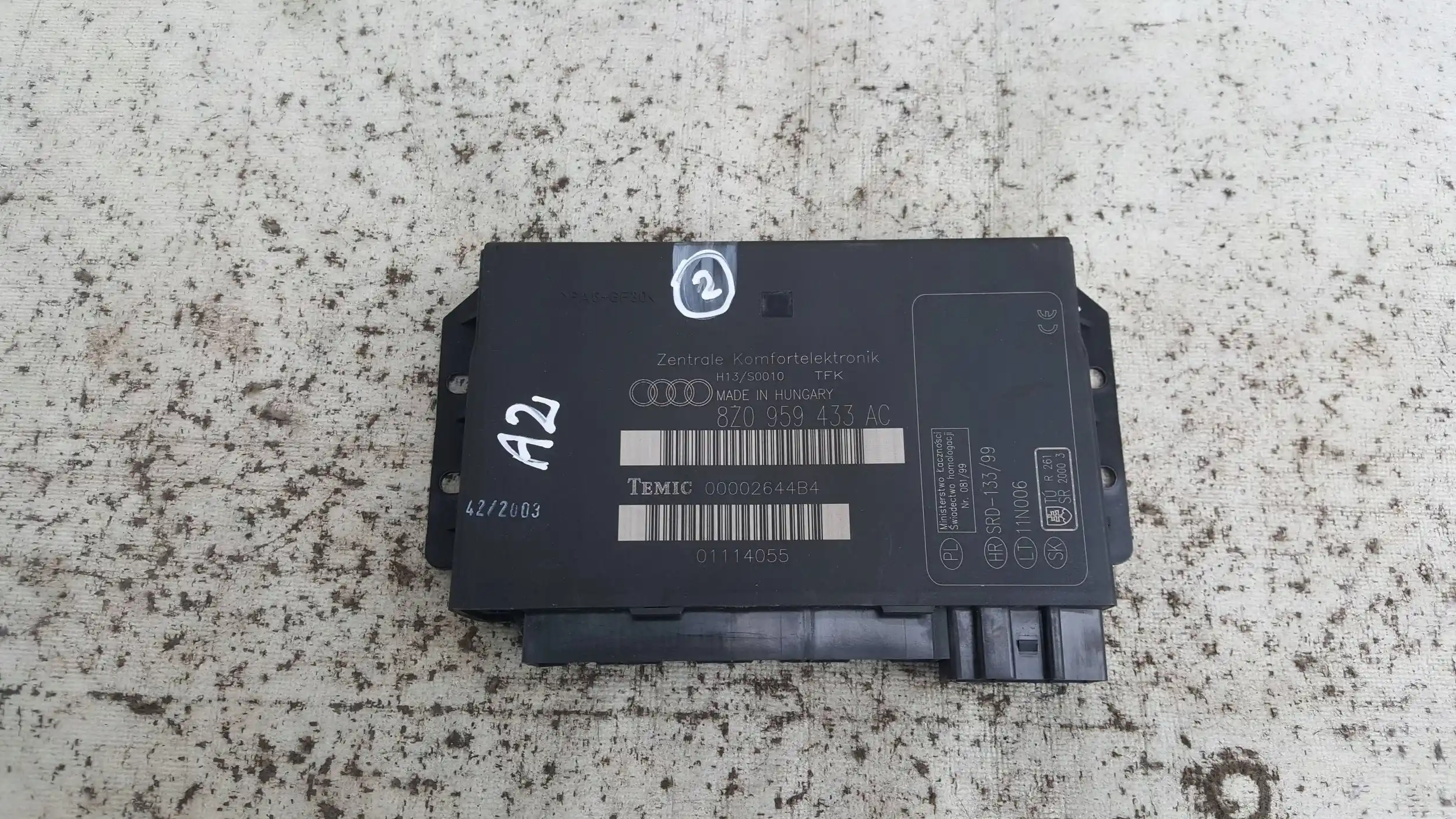 MODUŁ KOMFORTU STEROWNIK KOMPUTER 8Z0959433AC AUDI A2 1.4 TDI 99-