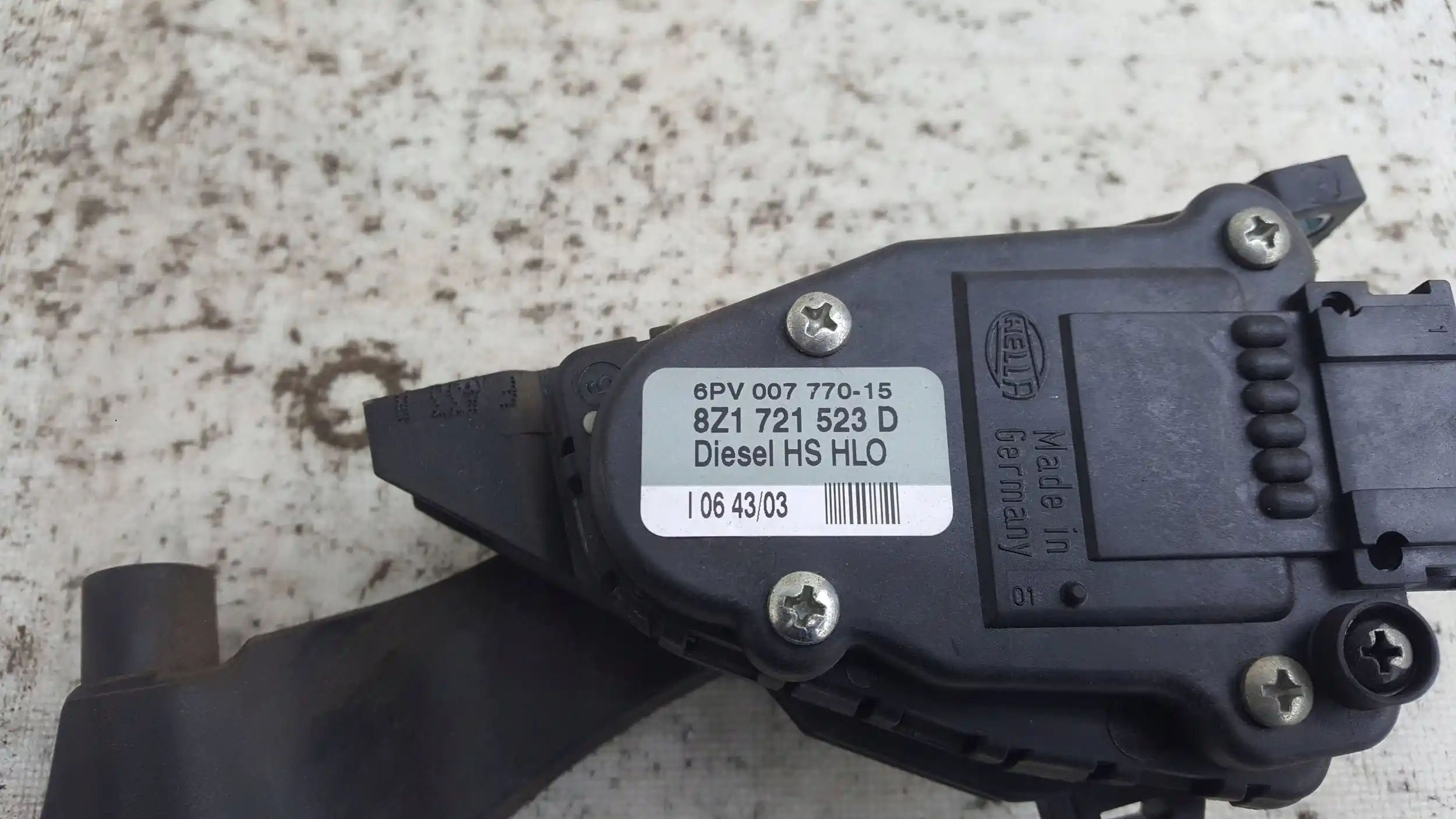PEDAŁ GAZU POTENCJOMETR 6PV00777015 8Z1721523D AUDI A2 1.4 TDI 99-