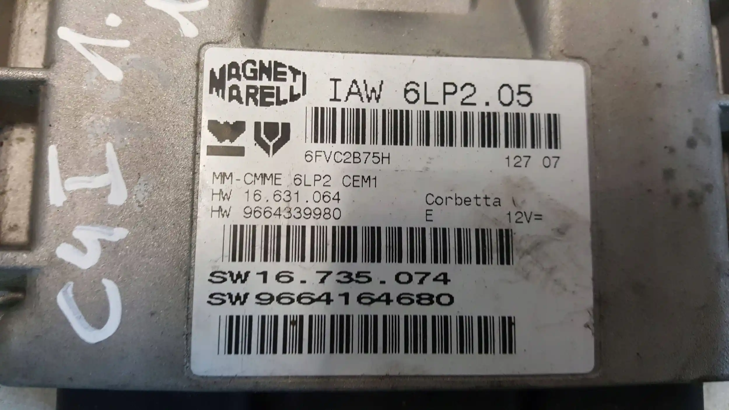 KOMPUTER 9664164680 IAW6LP205 ZESTAW IMMO CITROEN C4 I 1.4 16V 04-