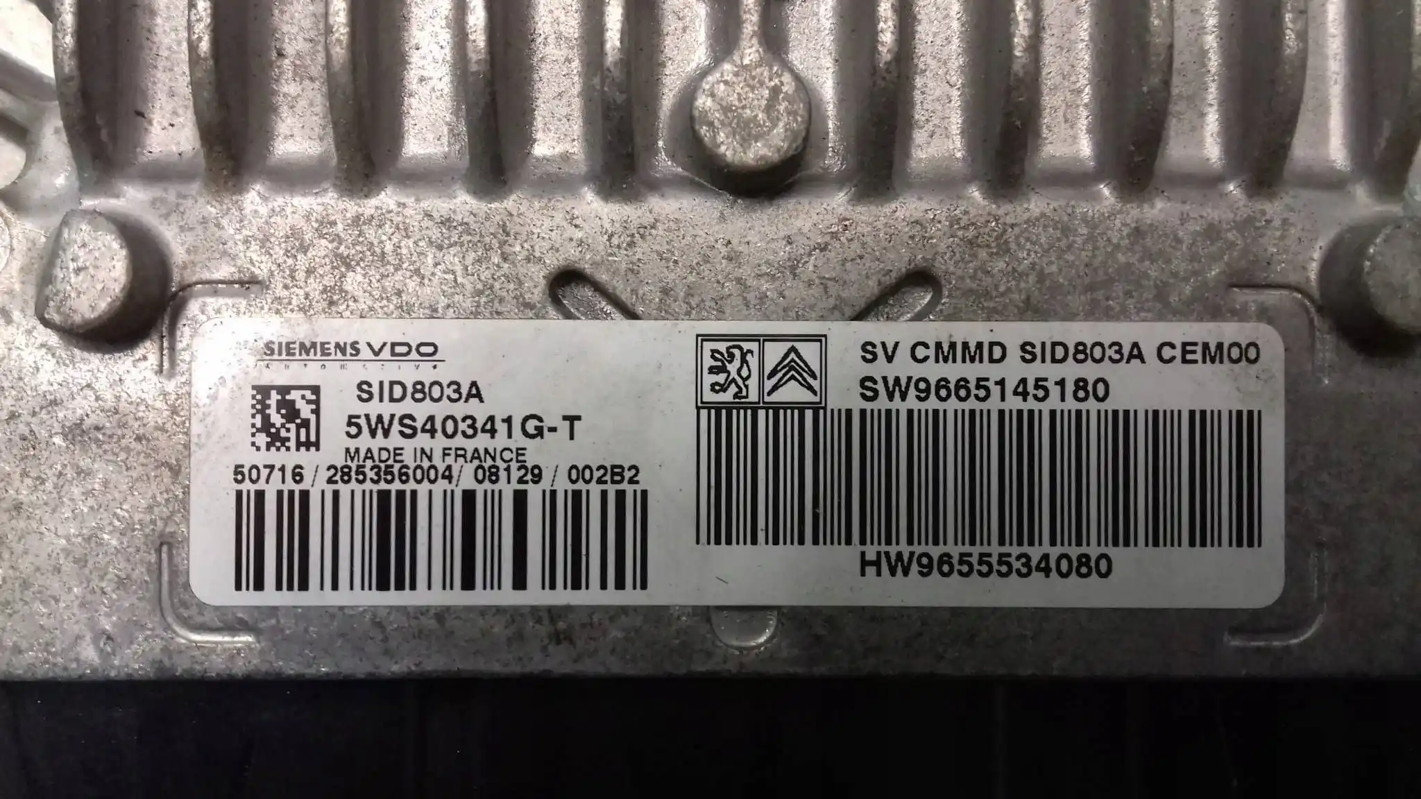 KOMPUTER 9655534080 5WS40341GT ZESTAW IMMO STARTOWY CITROEN C4 I 2.0 HDI 04