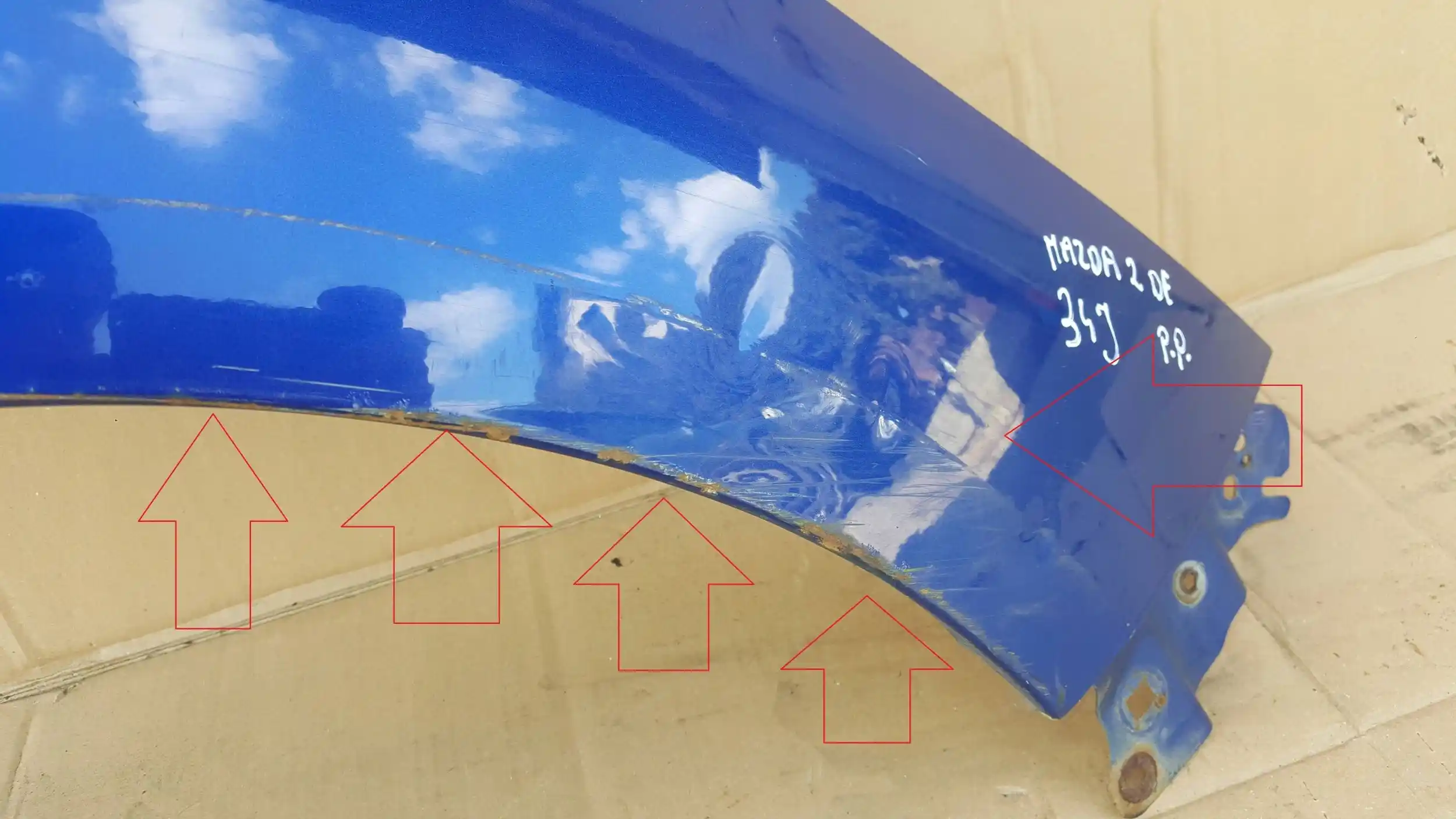 BŁOTNIK PRAWY PRZÓD PRZEDNI MAZDA 2 DE 3D 07- 34J