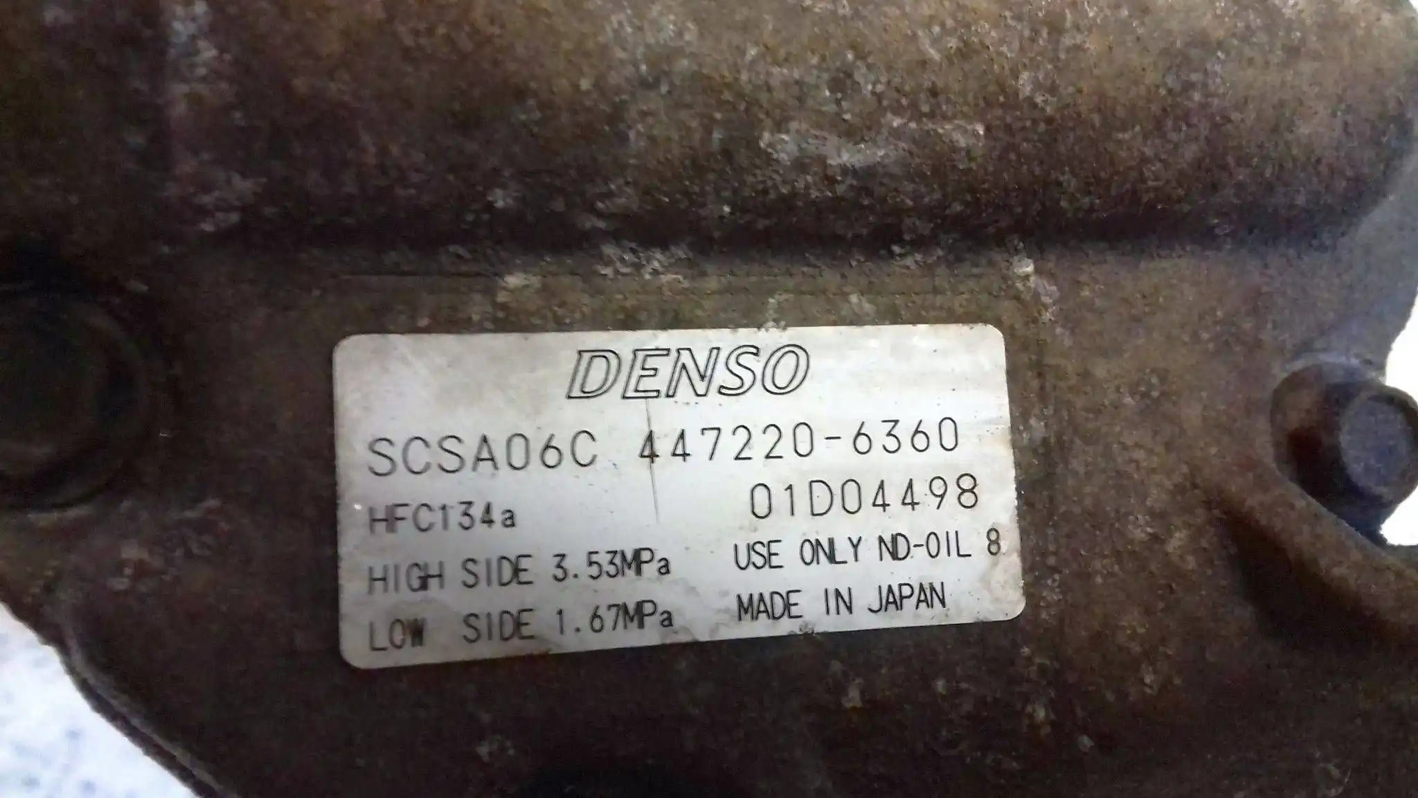 SPRĘŻARKA KOMPRESOR KLIMATYZACJI 4472206360 TOYOTA COROLLA E12 1.4 16V 01-