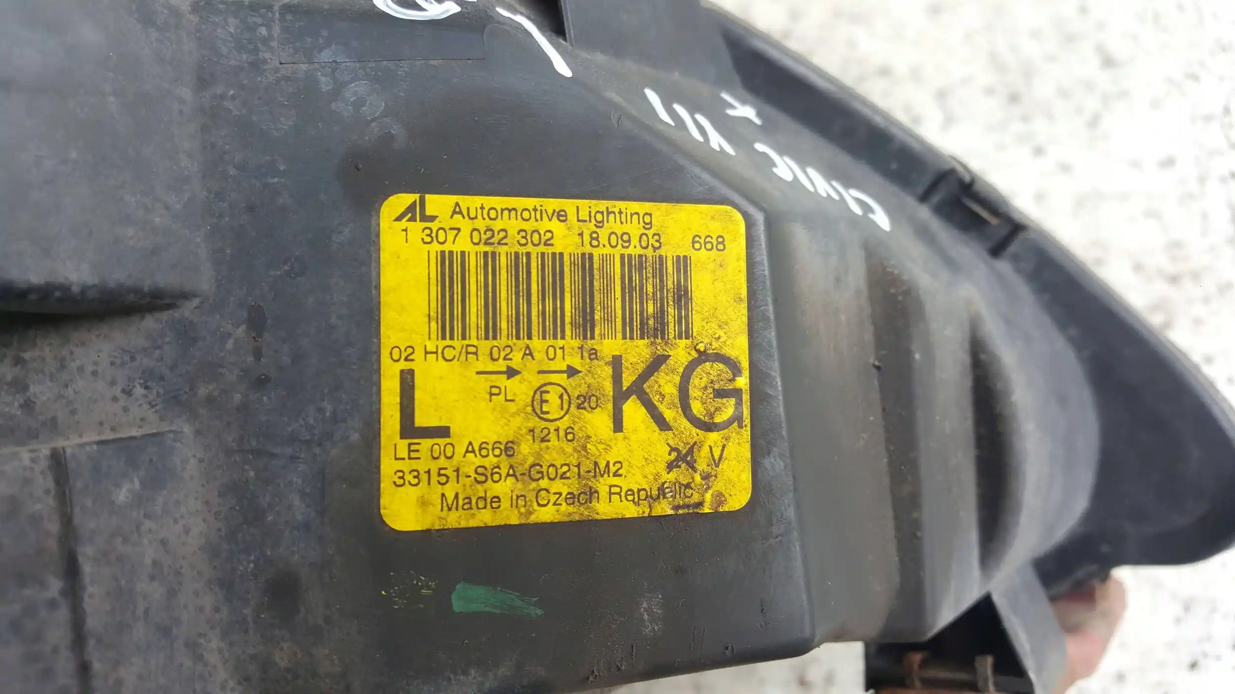 LAMPA LEWY PRZÓD PRZEDNIA 33151S6AG021M2 HONDA CIVIC VII HB 00-04