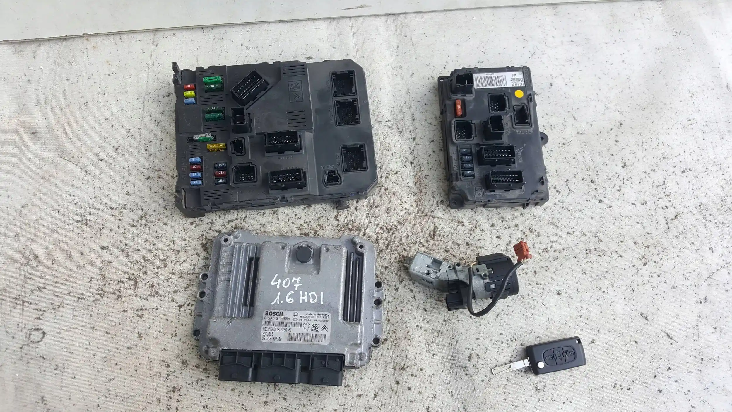 KOMPUTER 0281011558 ZESTAW IMMO PEUGEOT 407 1.6 HDI 04-