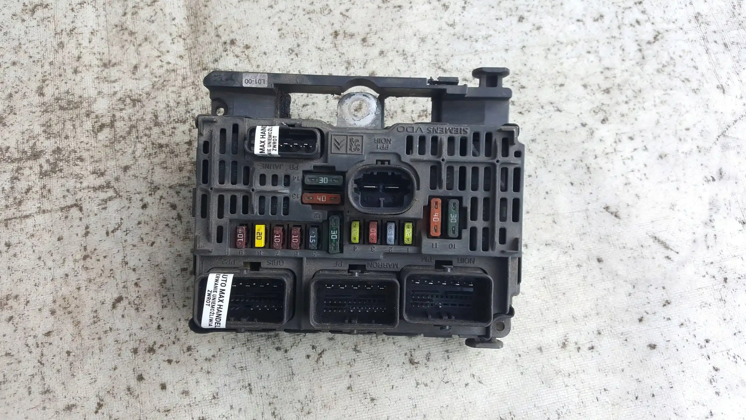 SKRZYNKA BEZPIECZNIKÓW MODUŁ BSM 9656005580 L-01 PEUGEOT 407 04-