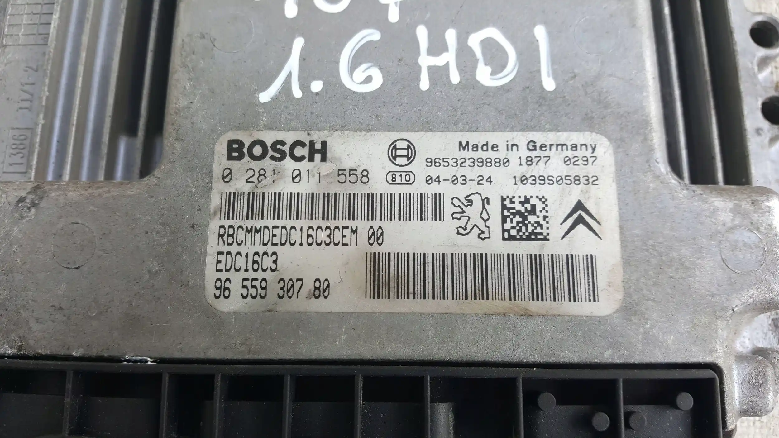 KOMPUTER 0281011558 ZESTAW IMMO PEUGEOT 407 1.6 HDI 04-