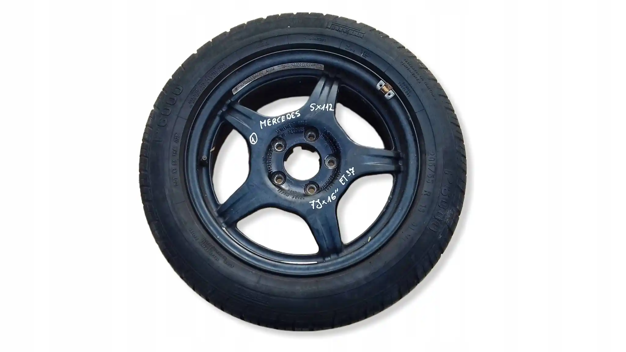KOŁO ZAPASOWE A2084010202 5x112 16'' ET37 PIRELLI 205/55/R16 91V MERCEDES
