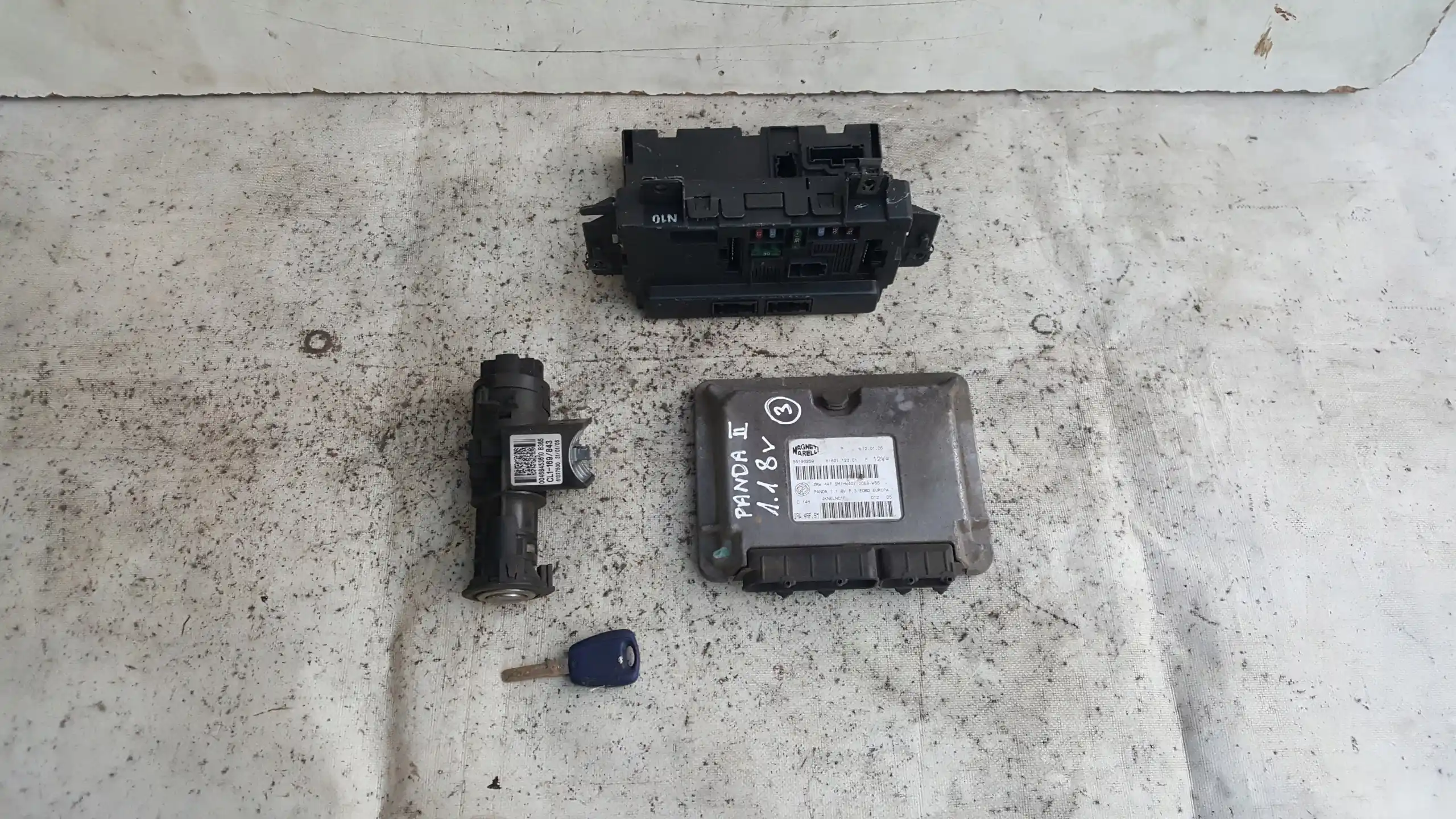 KOMPUTER IAW4AFSMHW40750B8W5S 55196259 ZESTAW IMMO FIAT PANDA II 1.1 8V 03-