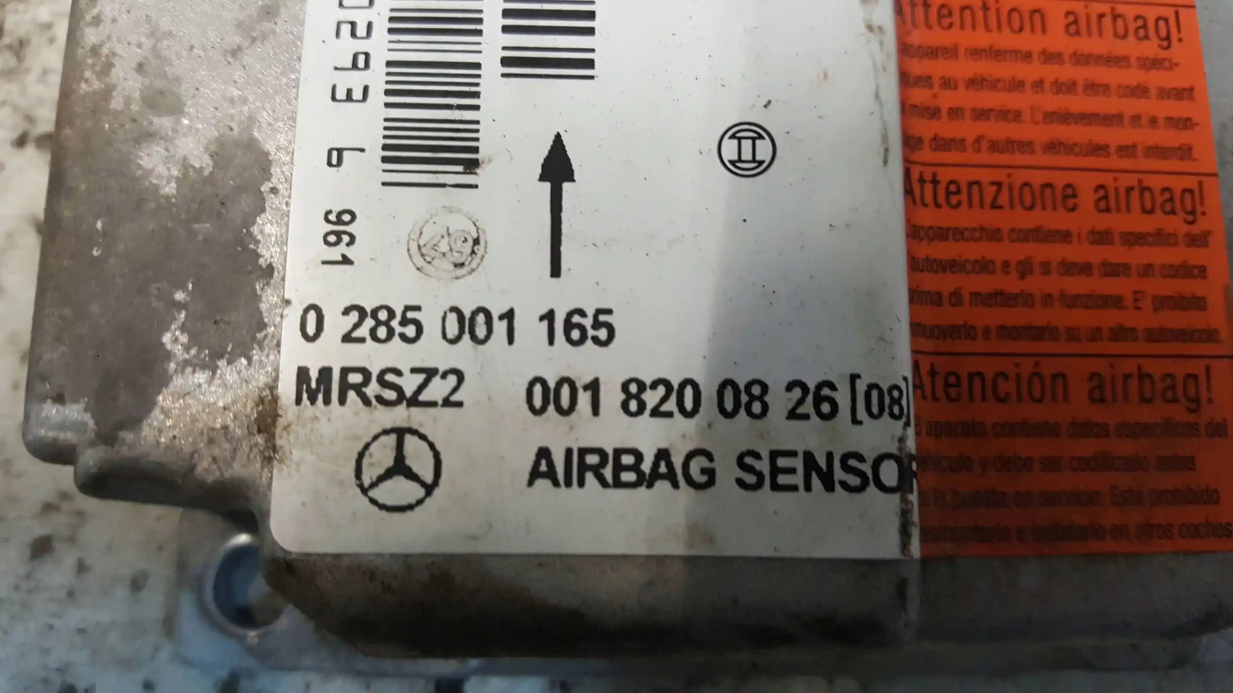 MODUŁ STEROWNIK SENSOR AIRBAG 0285001165 MERCEDES CLK W208 2.3 K 97-