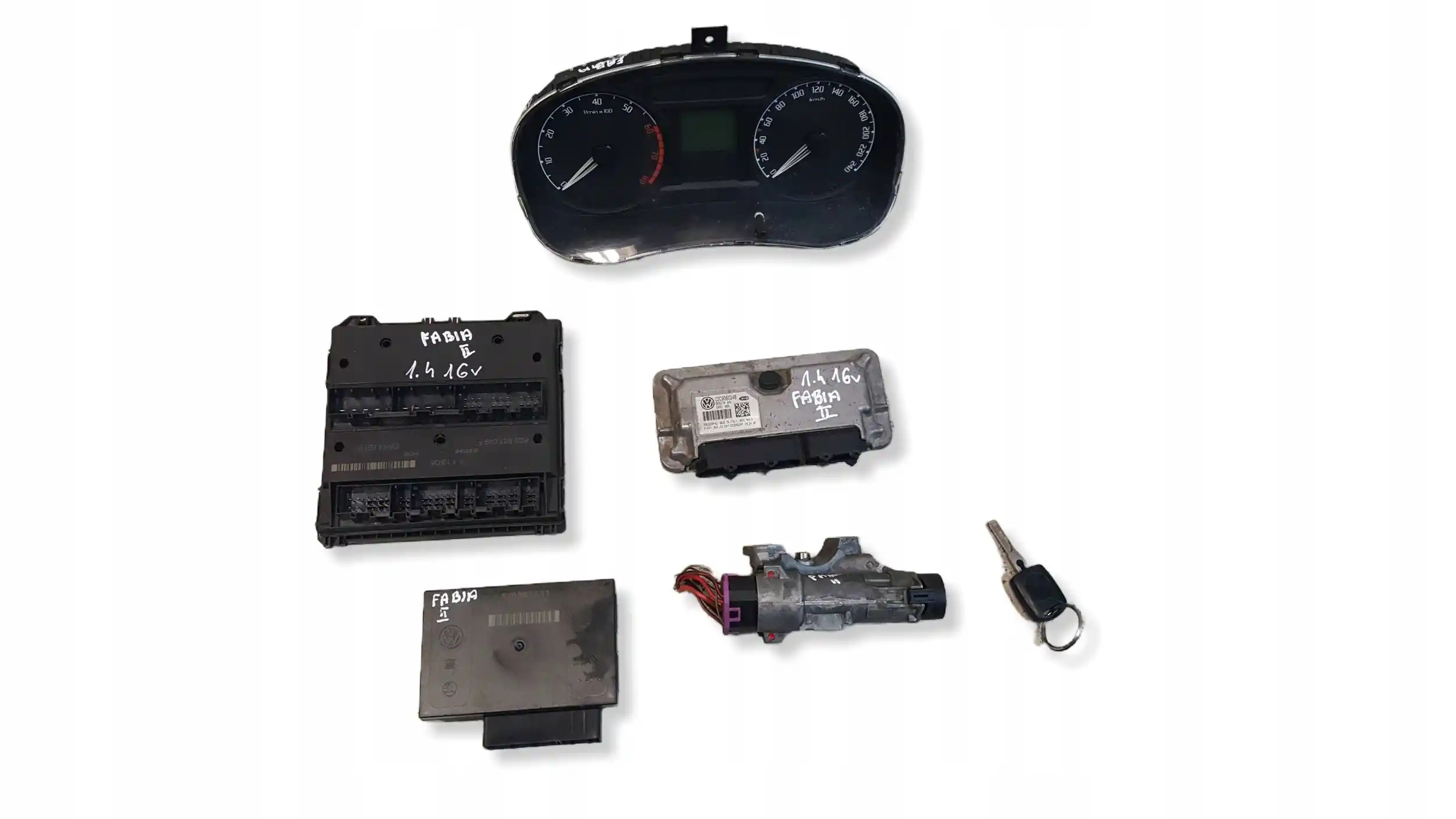 KOMPUTER 03C906024B ZESTAW IMMO STARTOWY SKODA FABIA II 1.4 16V 07-10