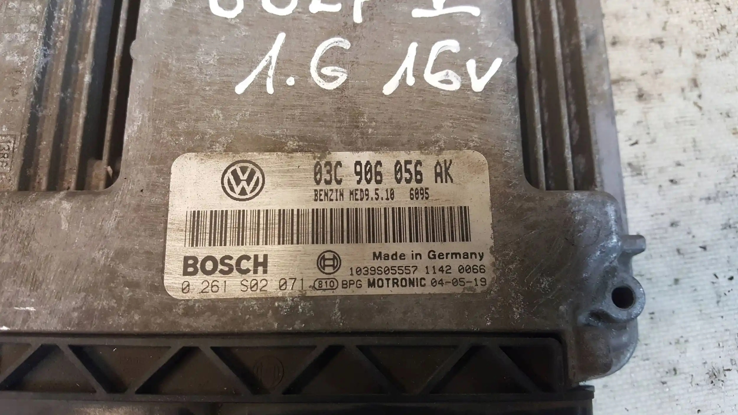 KOMPUTER 03C906056AK 0261S02071 ZESTAW IMMO VW GOLF V 1.6 FSI 03-