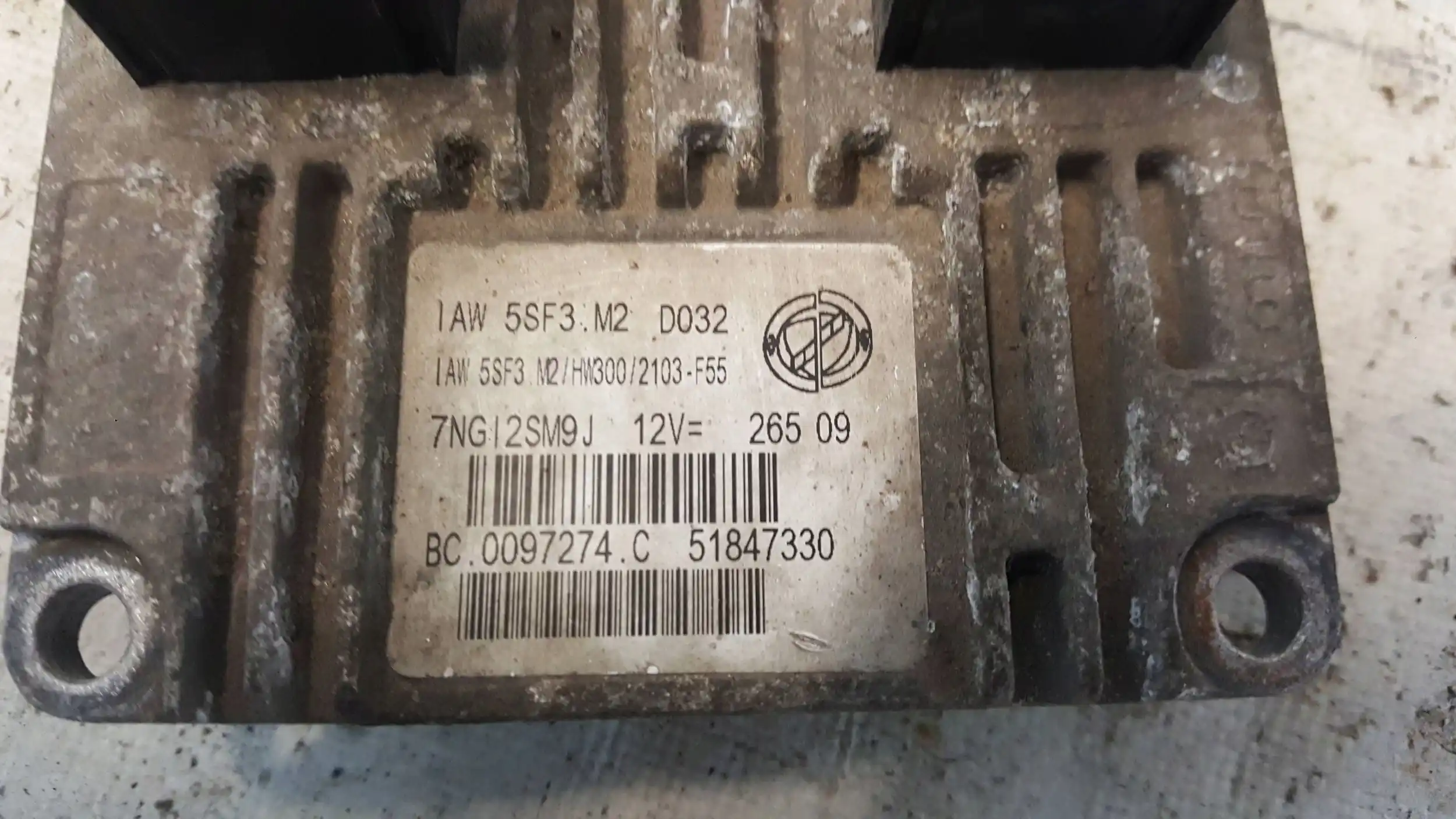 KOMPUTER IAW5SF3M2 ZESTAW IMMO FIAT GRANDE PUNTO 1.4 8V 05-