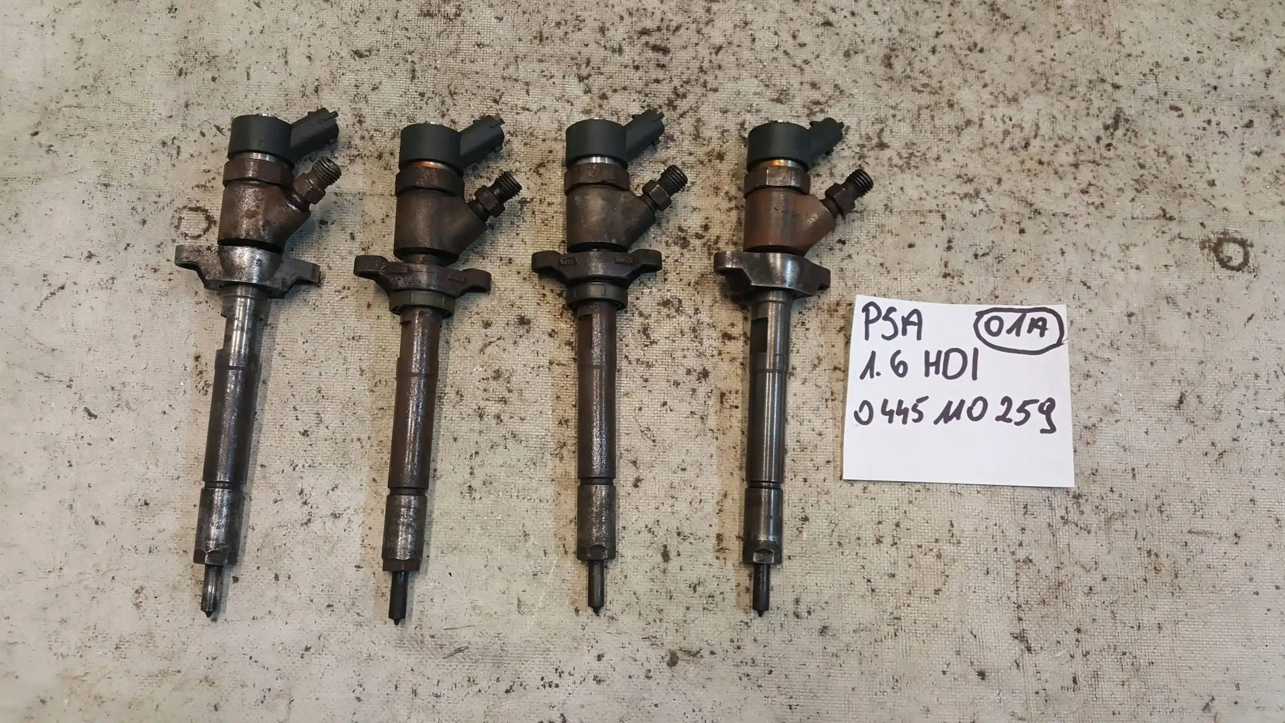 WTRYSKIWACZE KOMPLET 0445110259 CITROEN PEUGEOT PSA MAZDA FORD 1.6 HDI