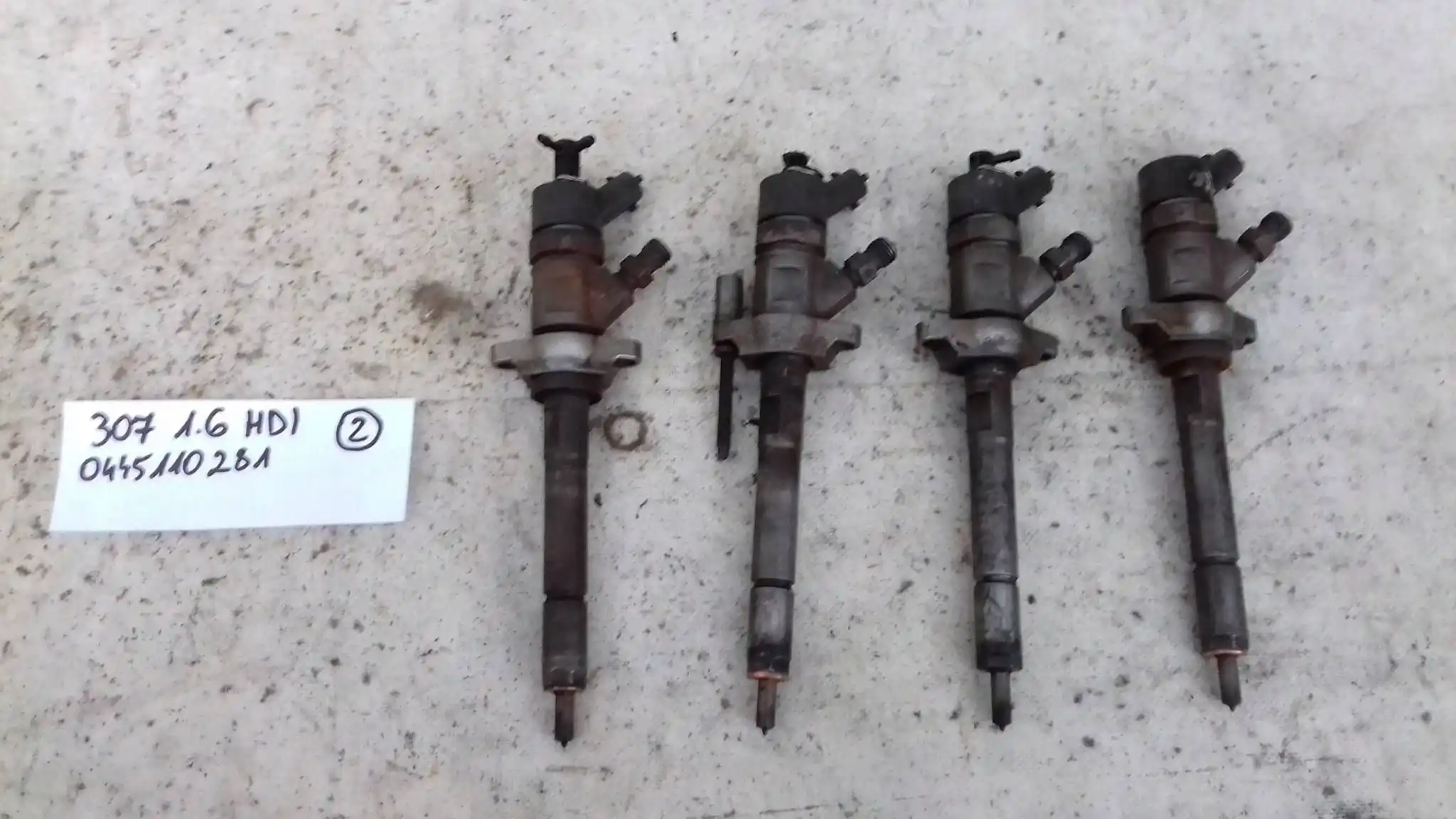 WTRYSKIWACZ WTRYSKIWACZE KOMPLET 0445110281 PEUGEOT 307 1.6HDI CITROEN PSA