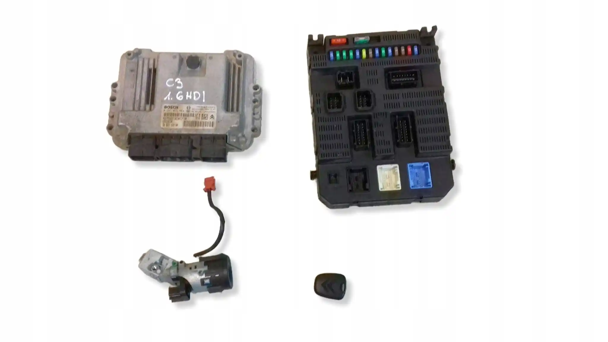 KOMPUTER 0281011804 ZESTAW IMMO CITROEN C3 I 1.6 HDI 02-09