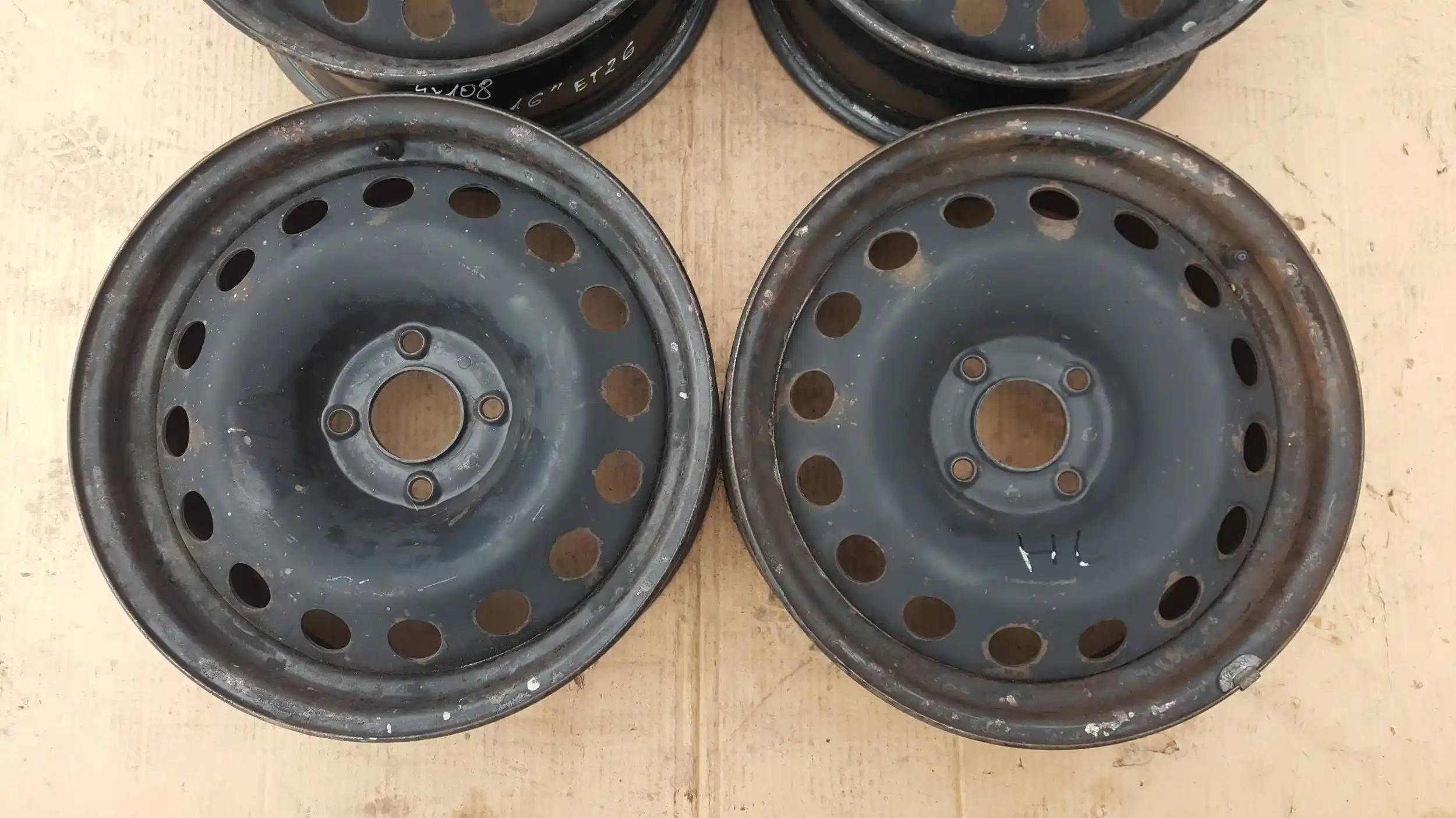 FELGI FELGA STALOWE KOMPLET PSA PEUGEOT CITROEN 6,5Jx16'' 4x108 ET26