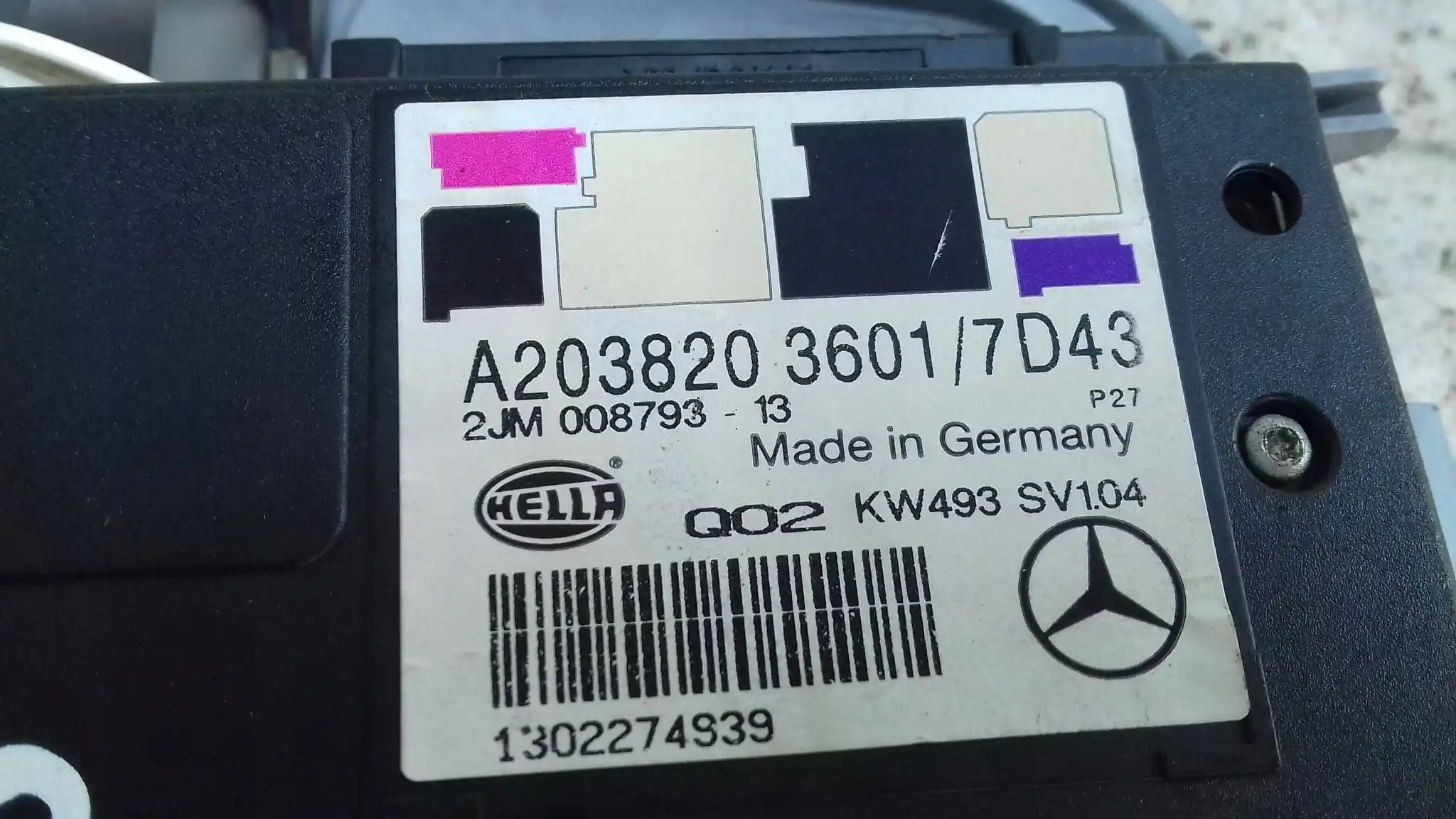 LAMPKA PODSUFITKI A2038203601 SZYBERDACH MERCEDES C KLASA W203 00-