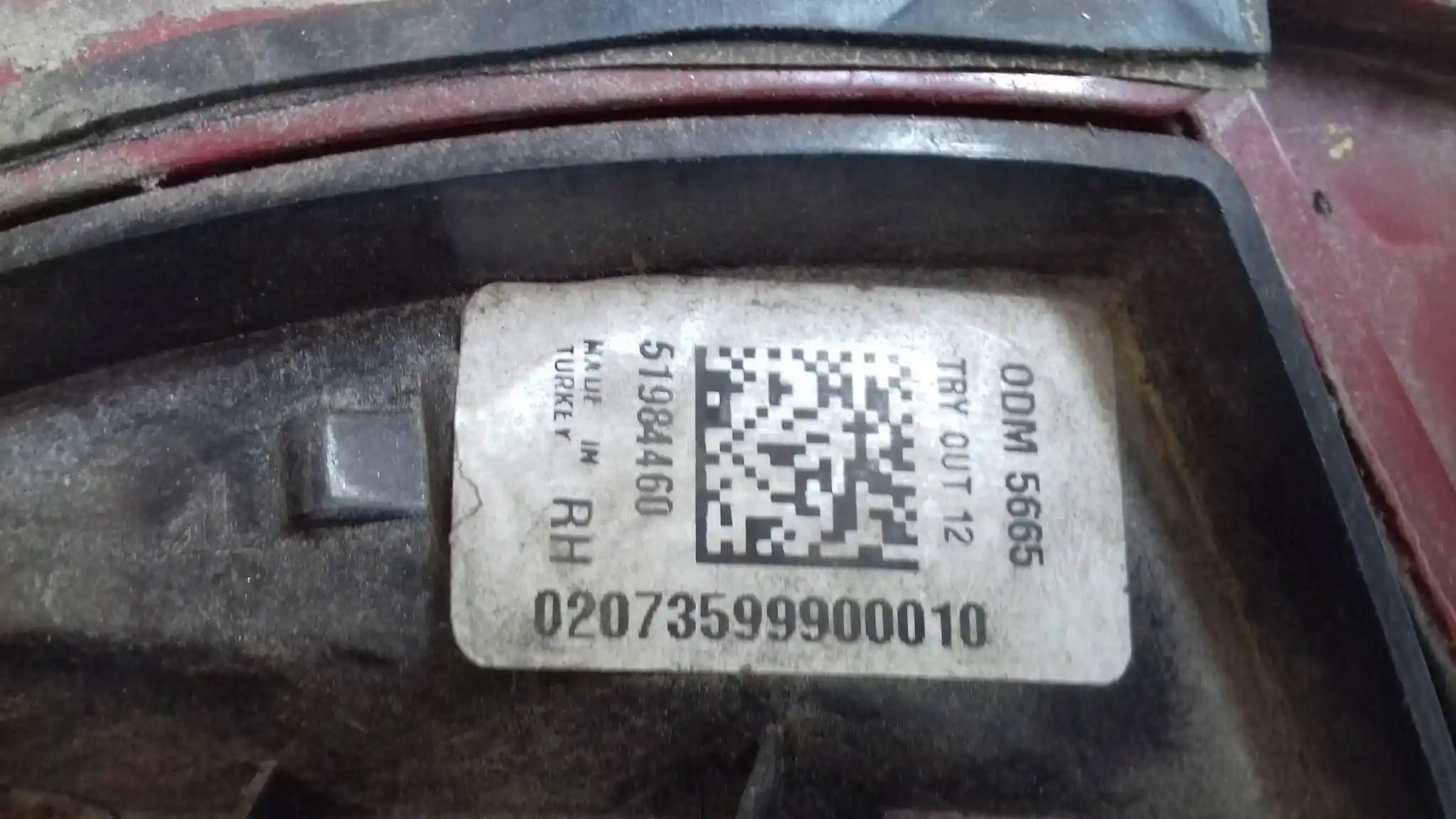 LAMPA ODBLASK KLAPY PRAWY TYŁ 51984460 FIAT TIPO II SEDAN 15-