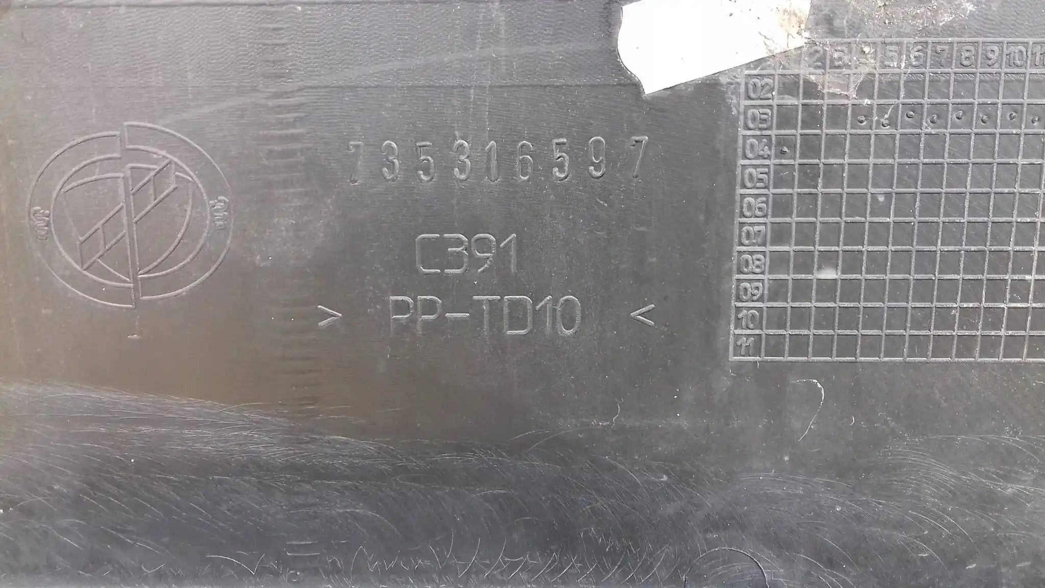 ZDERZAK PRZÓD PRZEDNI 735316597 FIAT PANDA II 2 03-