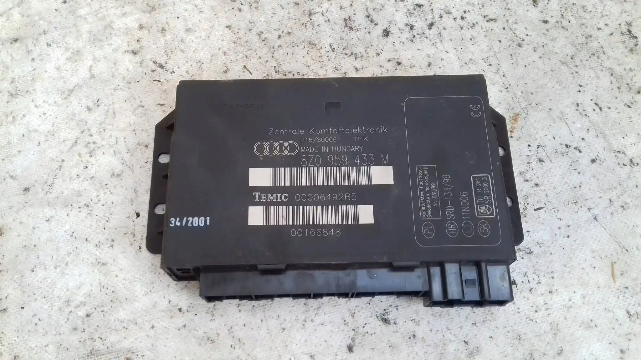 MODUŁ KOMFORTU 8Z0959433M AUDI A2 99-