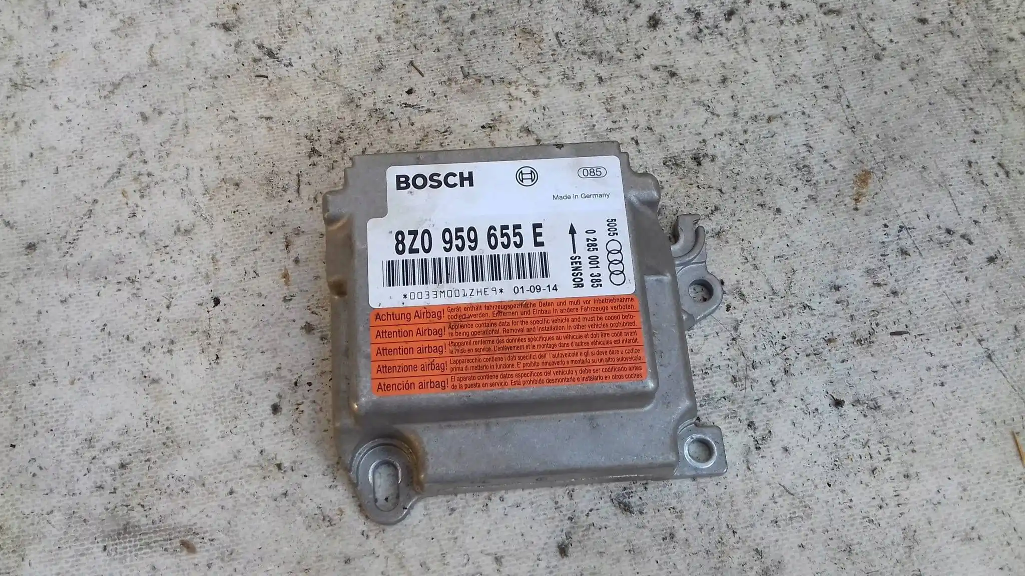 MODUŁ STEROWNIK SENSOR AIRBAG 8Z0959655E AUDI A2 99-