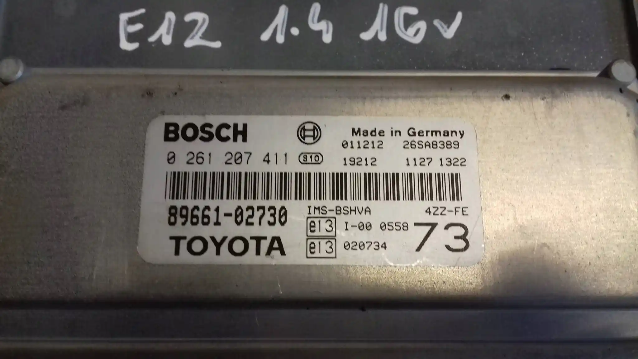 KOMPUTER 0261207411 ZESTAW IMMO TOYOTA COROLLA E12 1.4 VVTI 01-