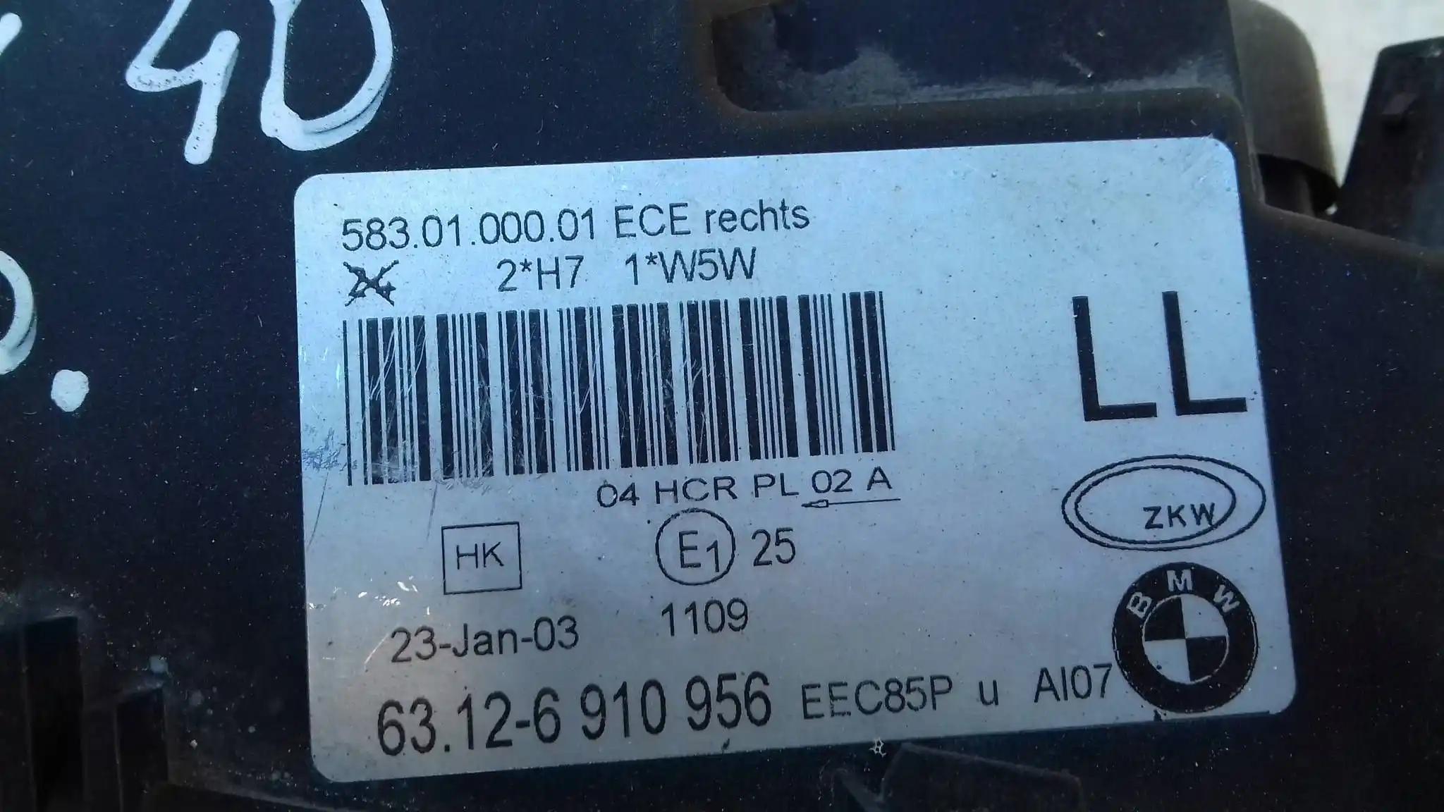 LAMPA PRAWY PRZÓD PRZEDNIA 6910956 BMW 3 E46 LIFT 01-05