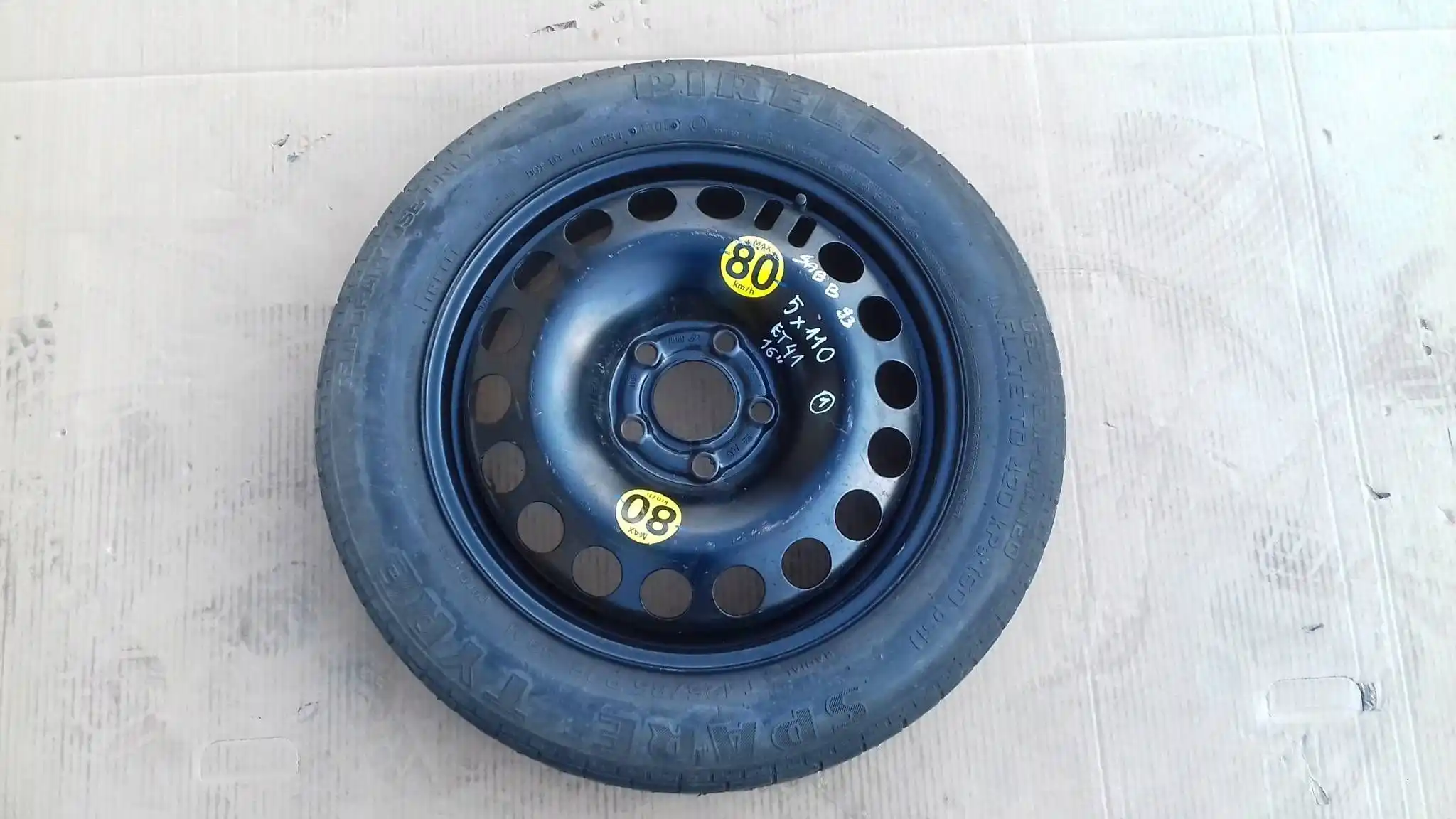 KOŁO DOJAZDOWE 5x110 16'' ET41 PIRELLI T125/85/R16 99M SAAB 93 9-3 OPEL