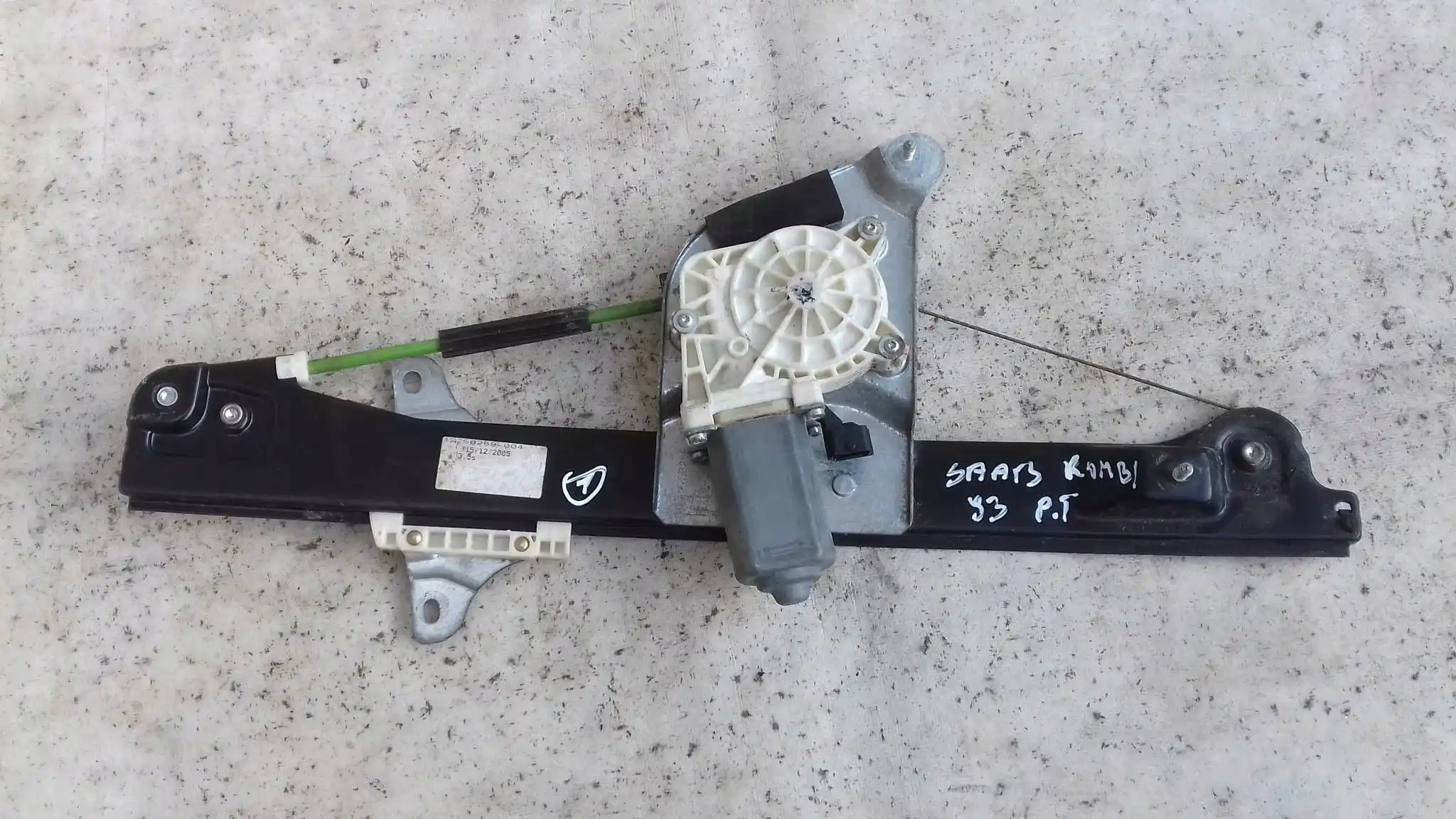 MECHANIZM SILNICZEK SZYBY PRAWY TYŁ TYLNY 12758269 SAAB 9-3 93 II KOMBI 02-