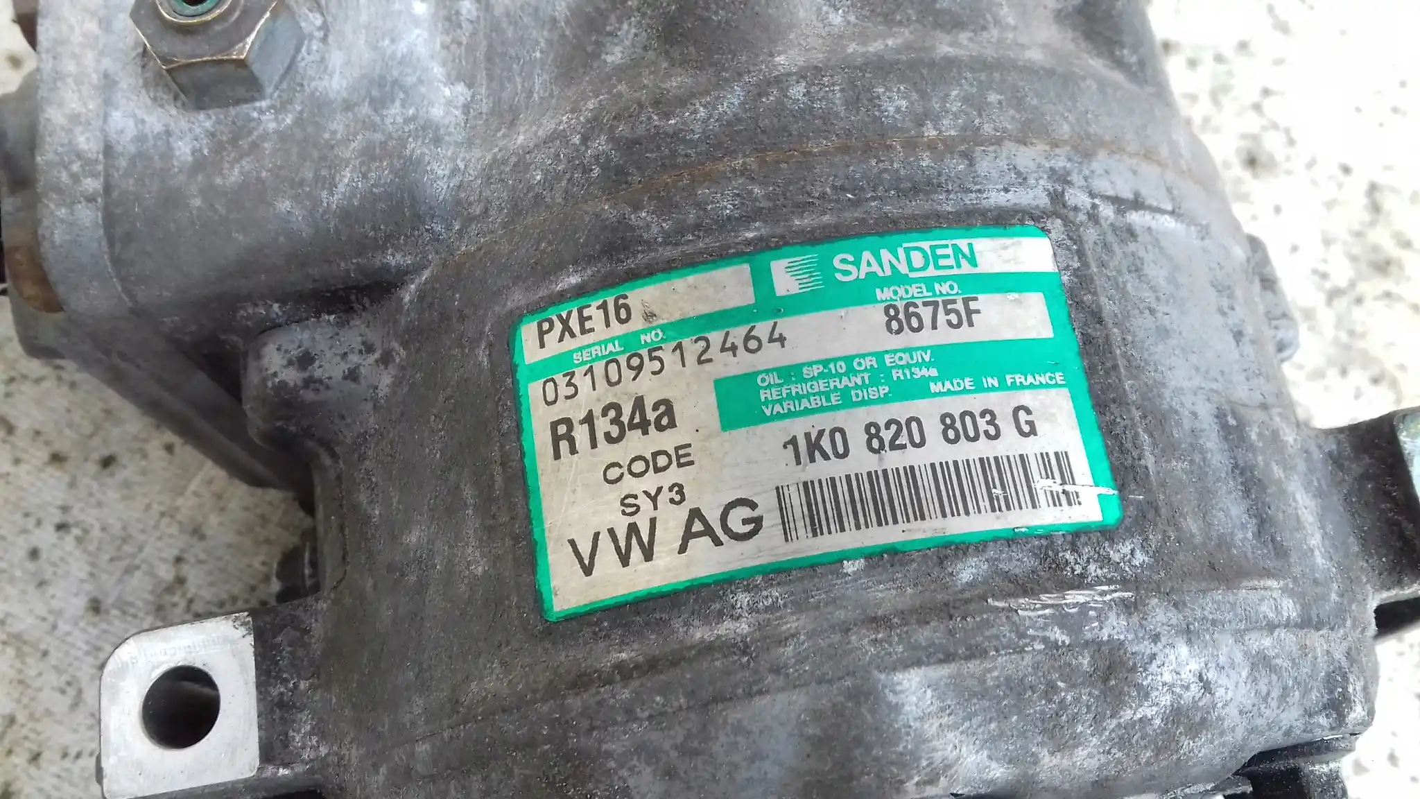 SPRĘŻARKA KOMRESOR KLIMATYZACJI 1K0820803G VW GOLF V AUDI SKODA 2.0 SDI