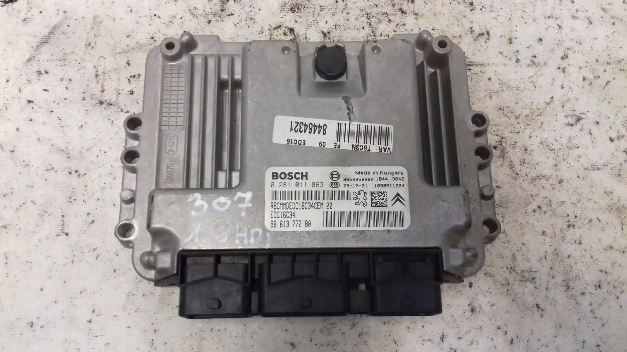 KOMPUTER STEROWNIK SILNIKA 9661377280 0281011863 PEUGEOT 307 1.6 HDI 01-