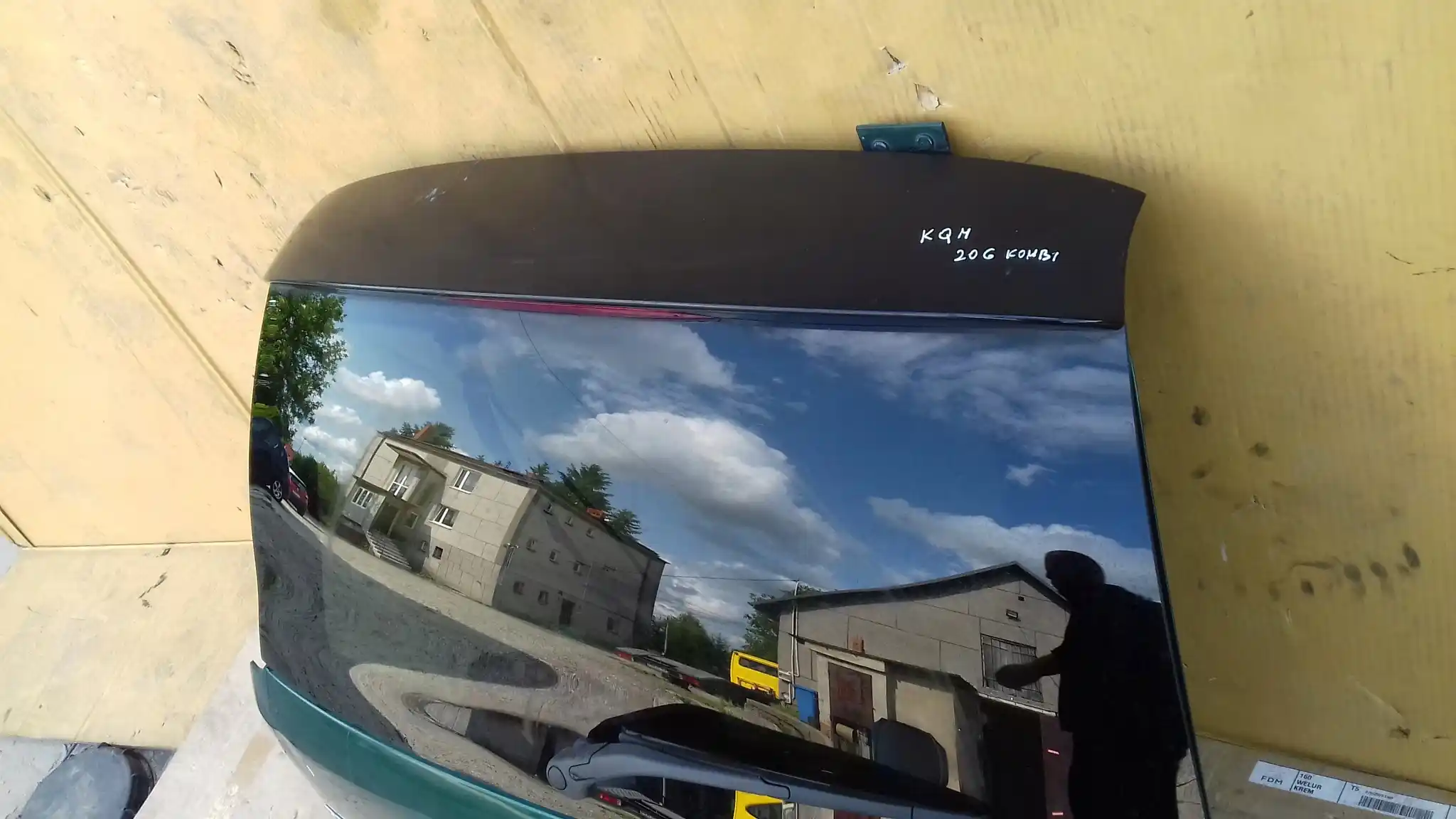 KLAPA TYŁ TYLNA SZYBA PEUGEOT 206 KOMBI SW 01- KQM