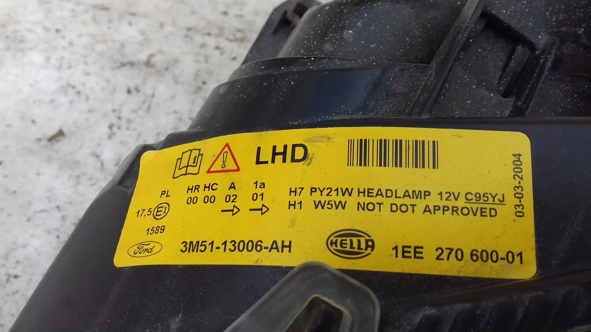 LAMPA LEWY PRZÓD PRZEDNIA 3M5113006AH FORD C-MAX MK1 03-06