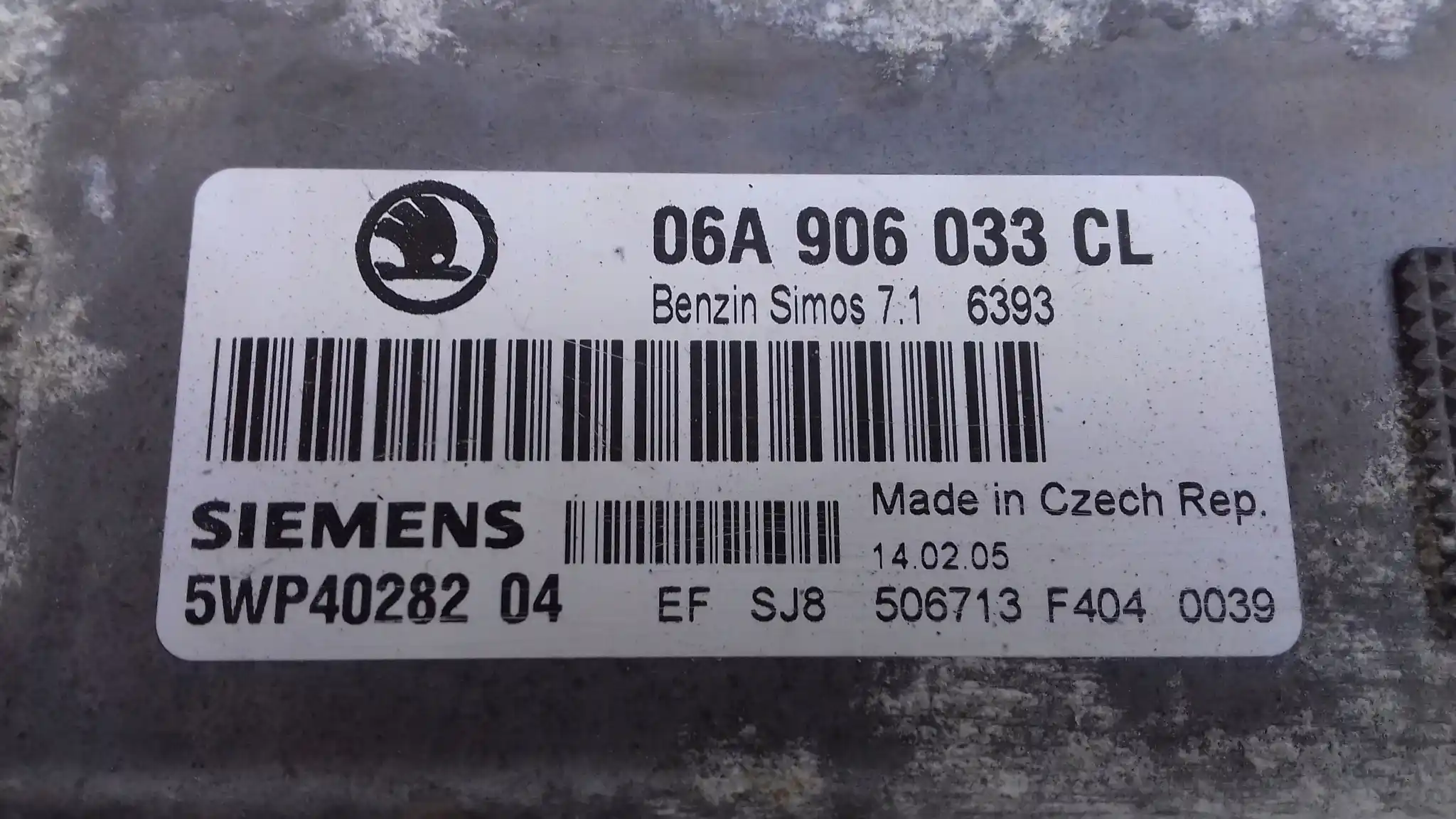 KOMPUTER 5WP4028204 06A906033CL ZESTAW IMMO SKODA OCTAVIA II 1.6 8V 04-