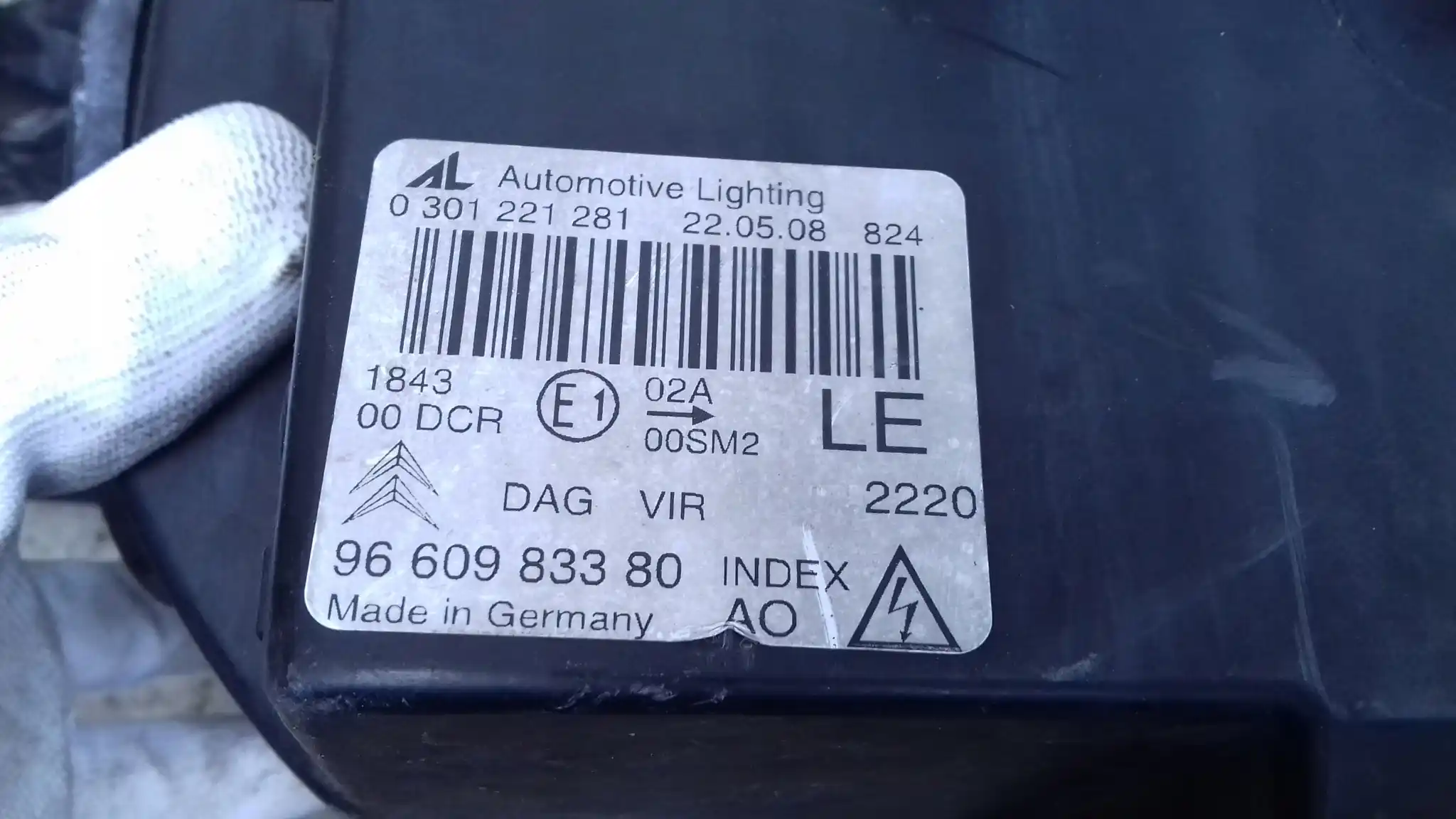 LAMPA LEWY PRZÓD PRZEDNIA XENON 9660983380 CITROEN C6 05-