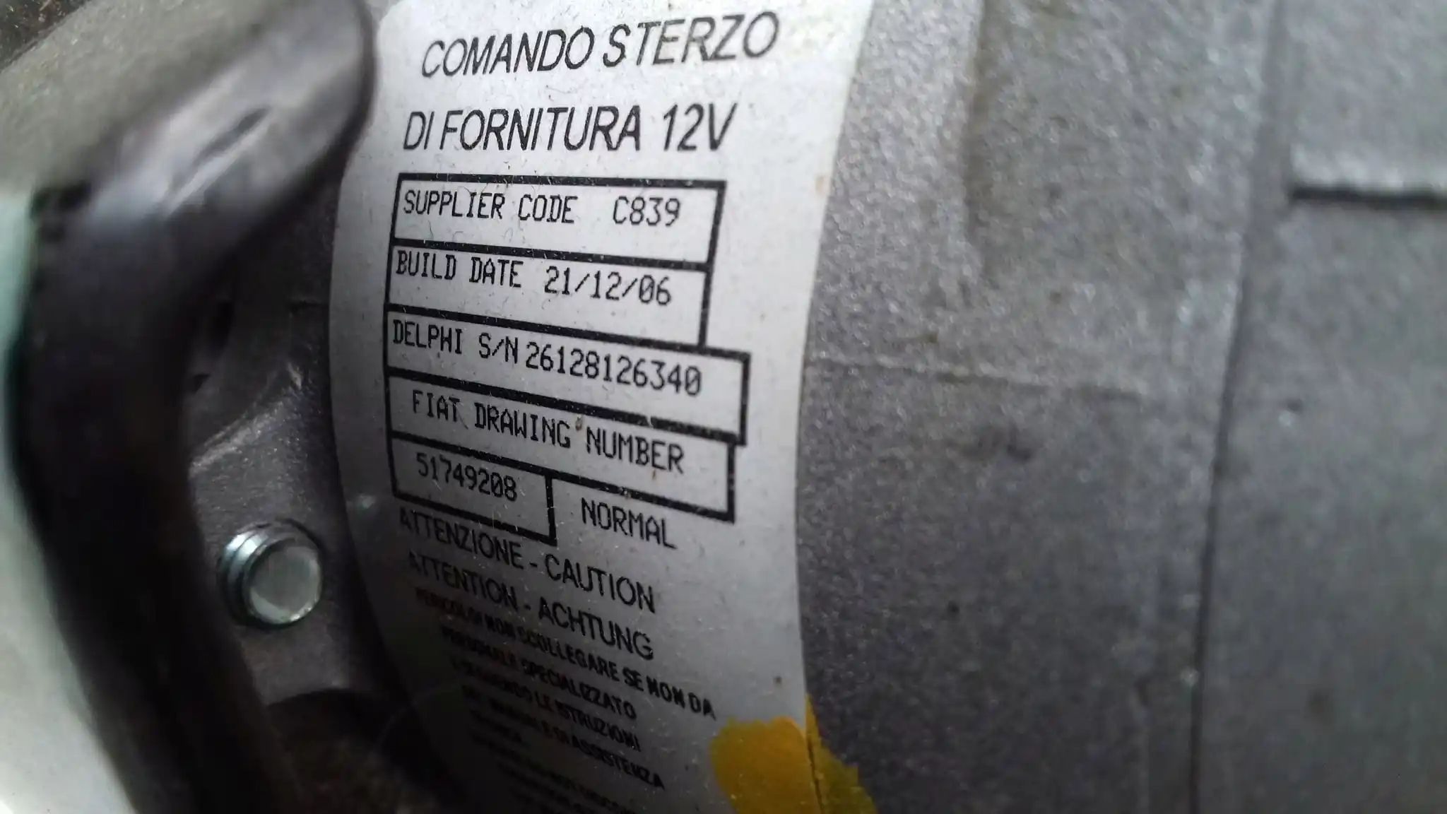 WSPOMAGANIE ELEKTRYCZNE 2609994707L EPSFT4304P LANCIA YPSILON II 03-