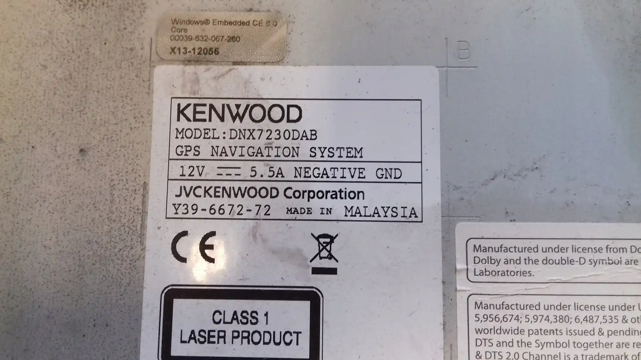 RADIO RADIOOTWARZACZ NAWIGACJA KENWOOD DNX7230DAB