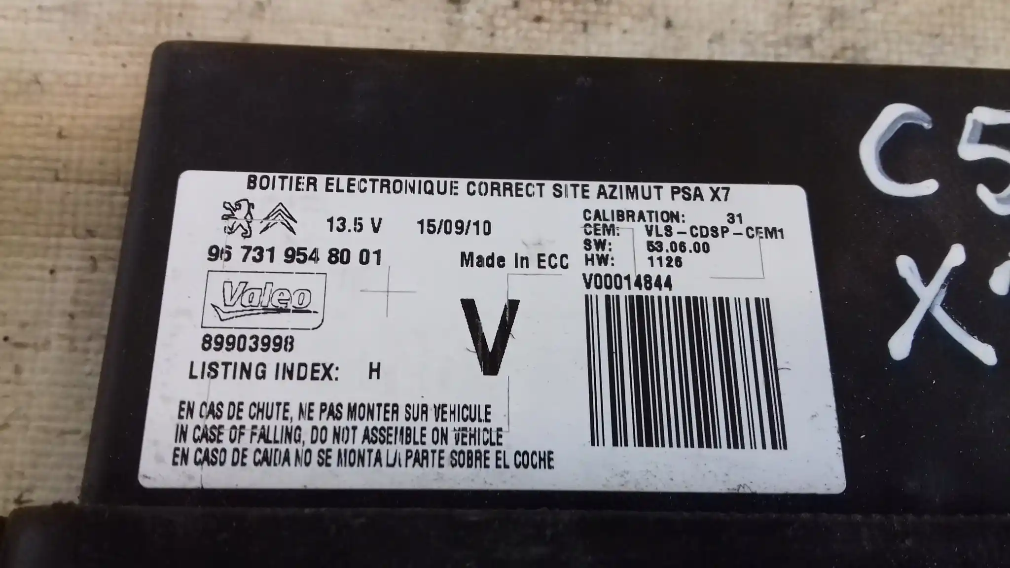 STEROWNIK MODUŁ ŚWIATEŁ 967319548001 CITROEN C5 III X7 08-