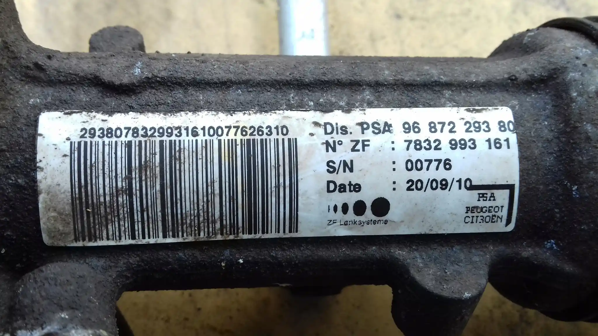 PRZEKŁADNIA KIEROWNICZA MAGLOWNICA 9687229380 CITROEN C5 III X7 08-