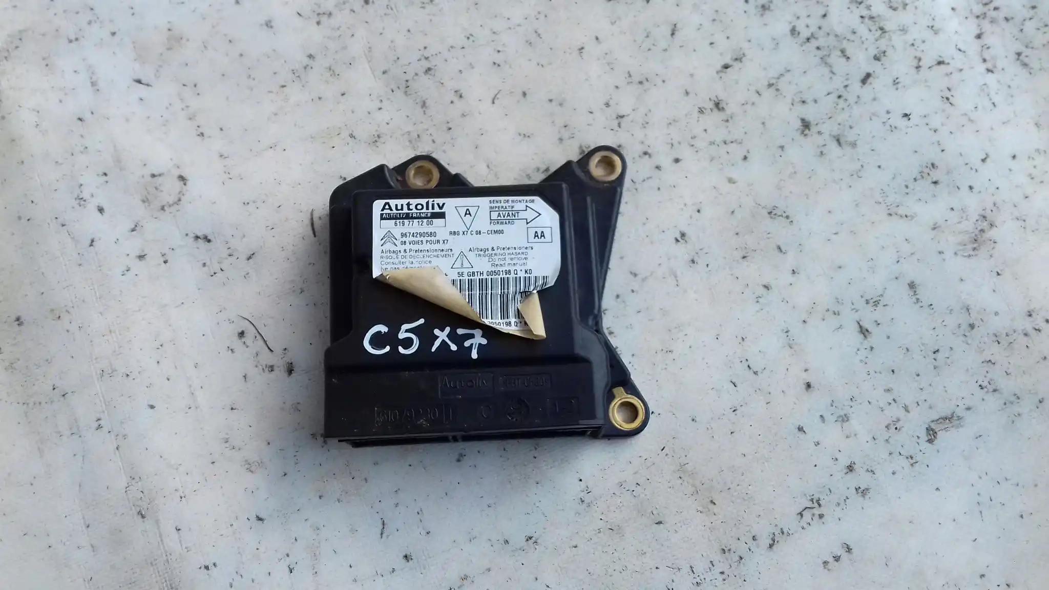 MODUŁ STEROWNIK SENSOR AIRBAG 9674290580 CITROEN C5 III X7 07-