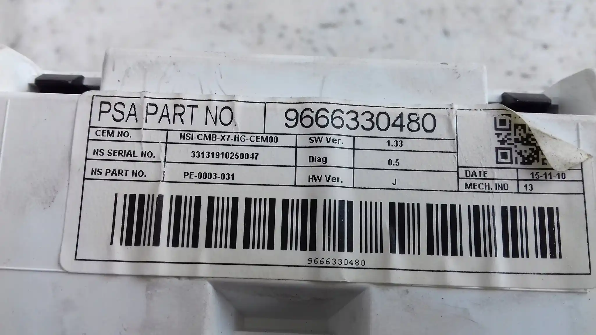 LICZNIK ZEGARY 9666330480 CITROEN C5 III X7 1.6 THP 07-
