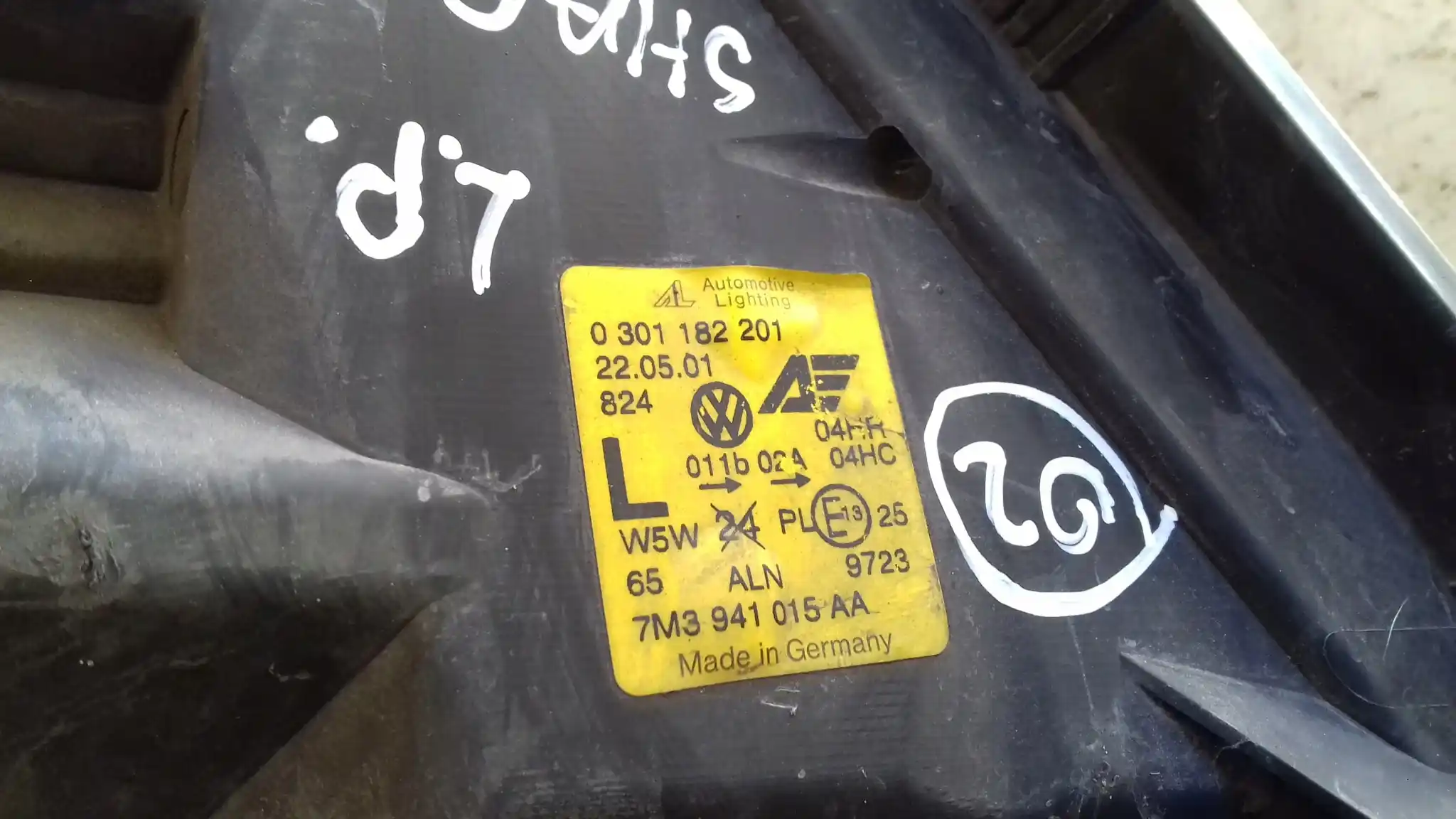 LAMPA LEWY PRZÓD PRZEDNIA 7M3941015AA VW SHARAN MK1 LIFT MK2 00-